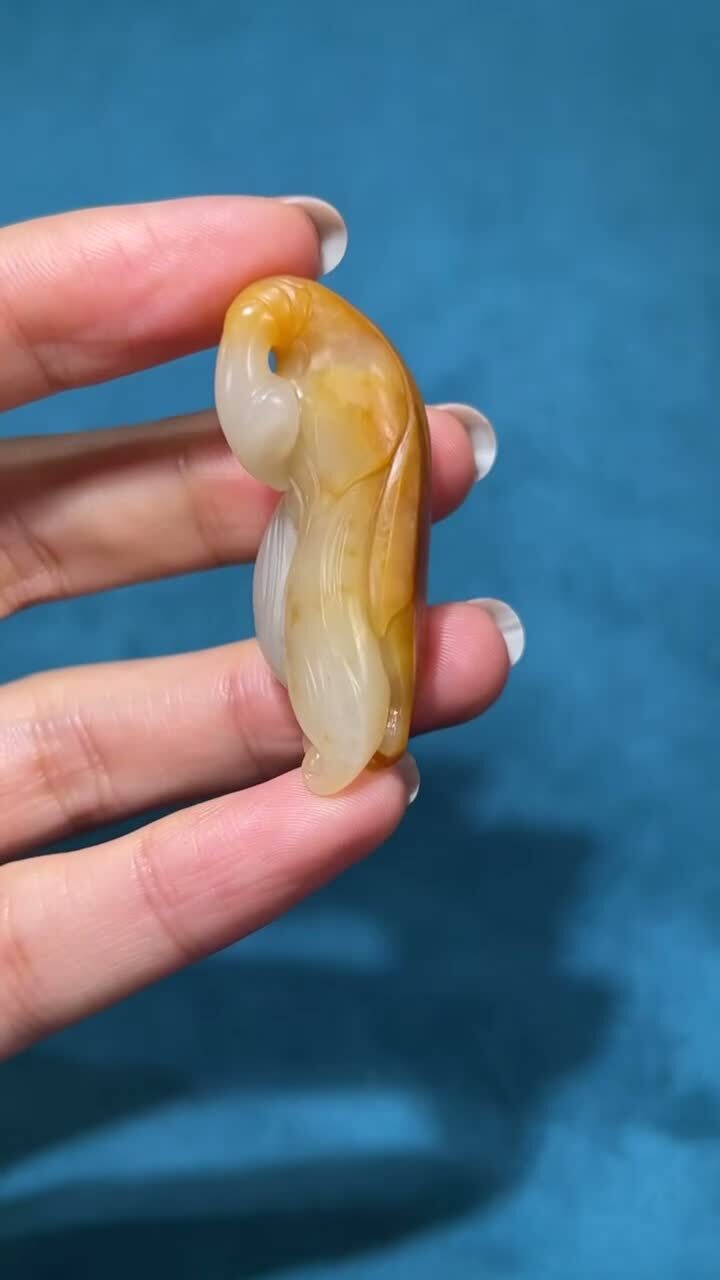 和田玉籽料玉蘭花,天然和田玉軟玉