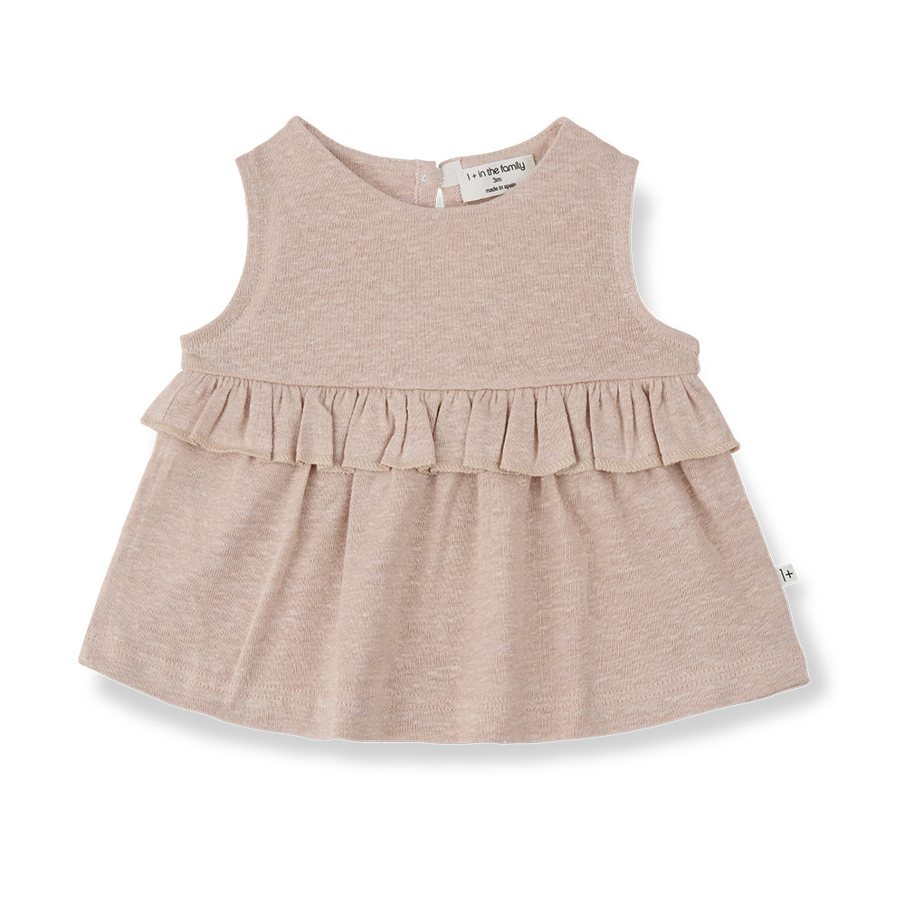 1+ in the family 後釦荷葉邊無袖上衣 ARMENTERA - rose