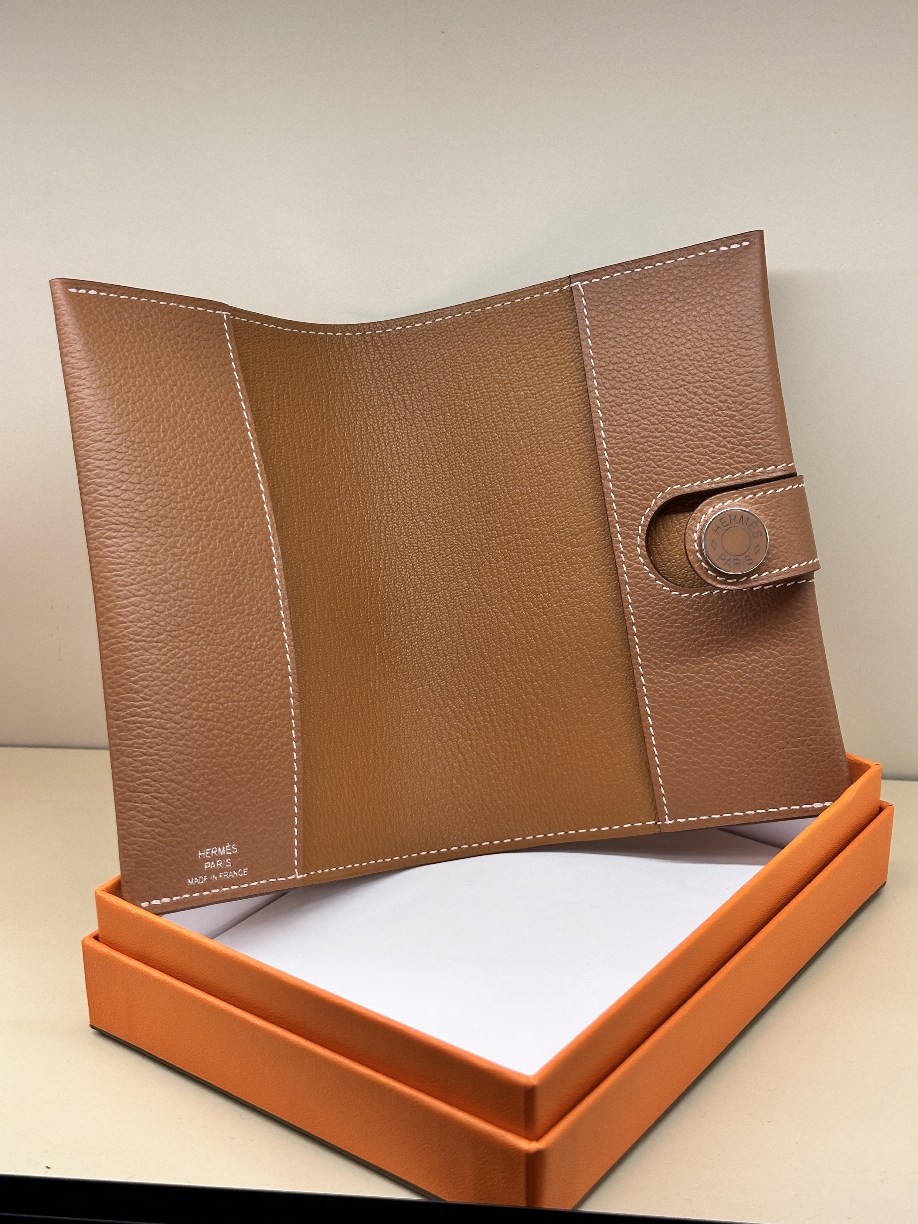 Hermes R.M.S passport case gold