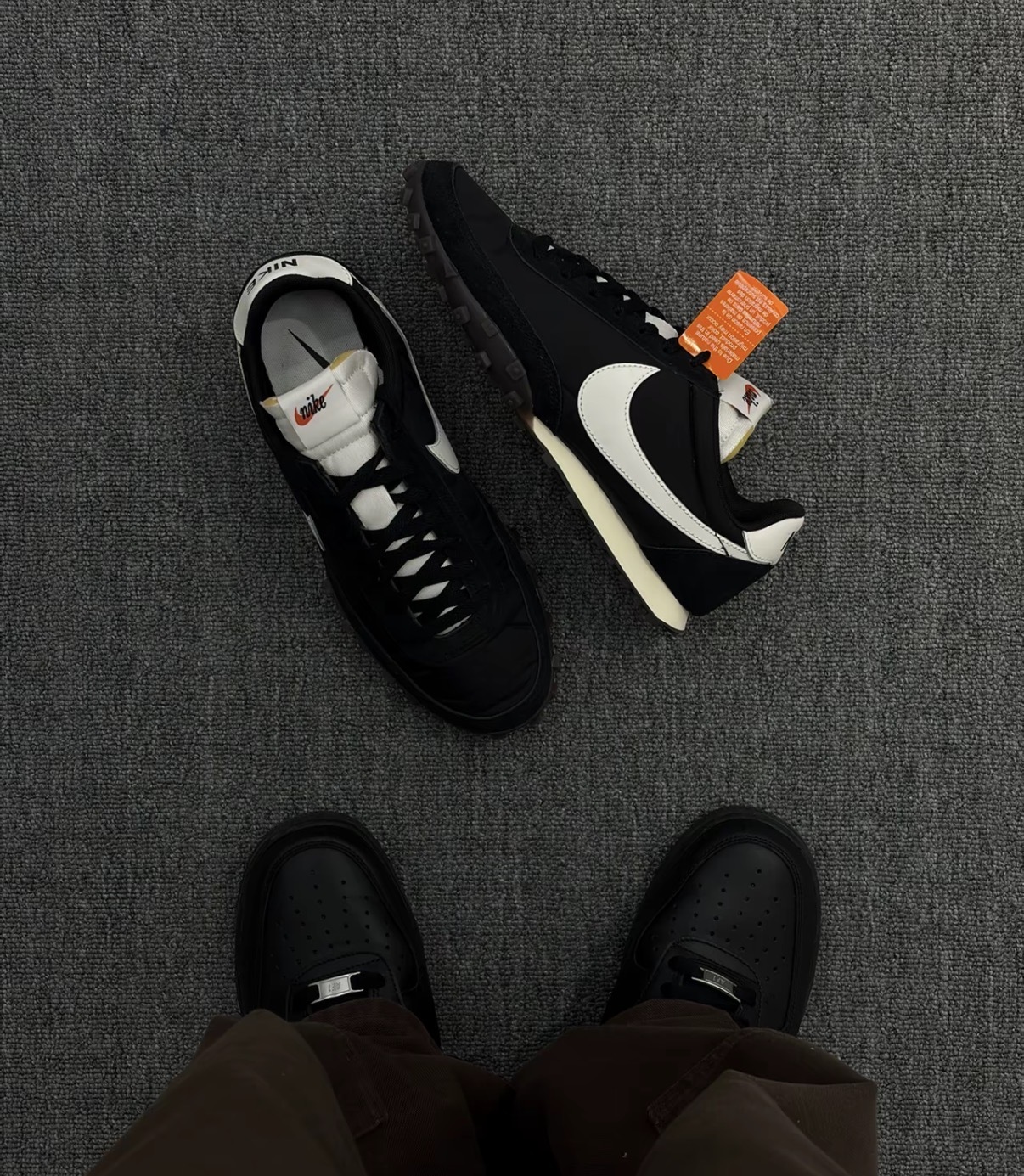 男鞋 NIKE WAFFLE RACER 黑白 鬆餅格紋 復古 支撐 阿甘鞋 休閒鞋【IM8658-001】