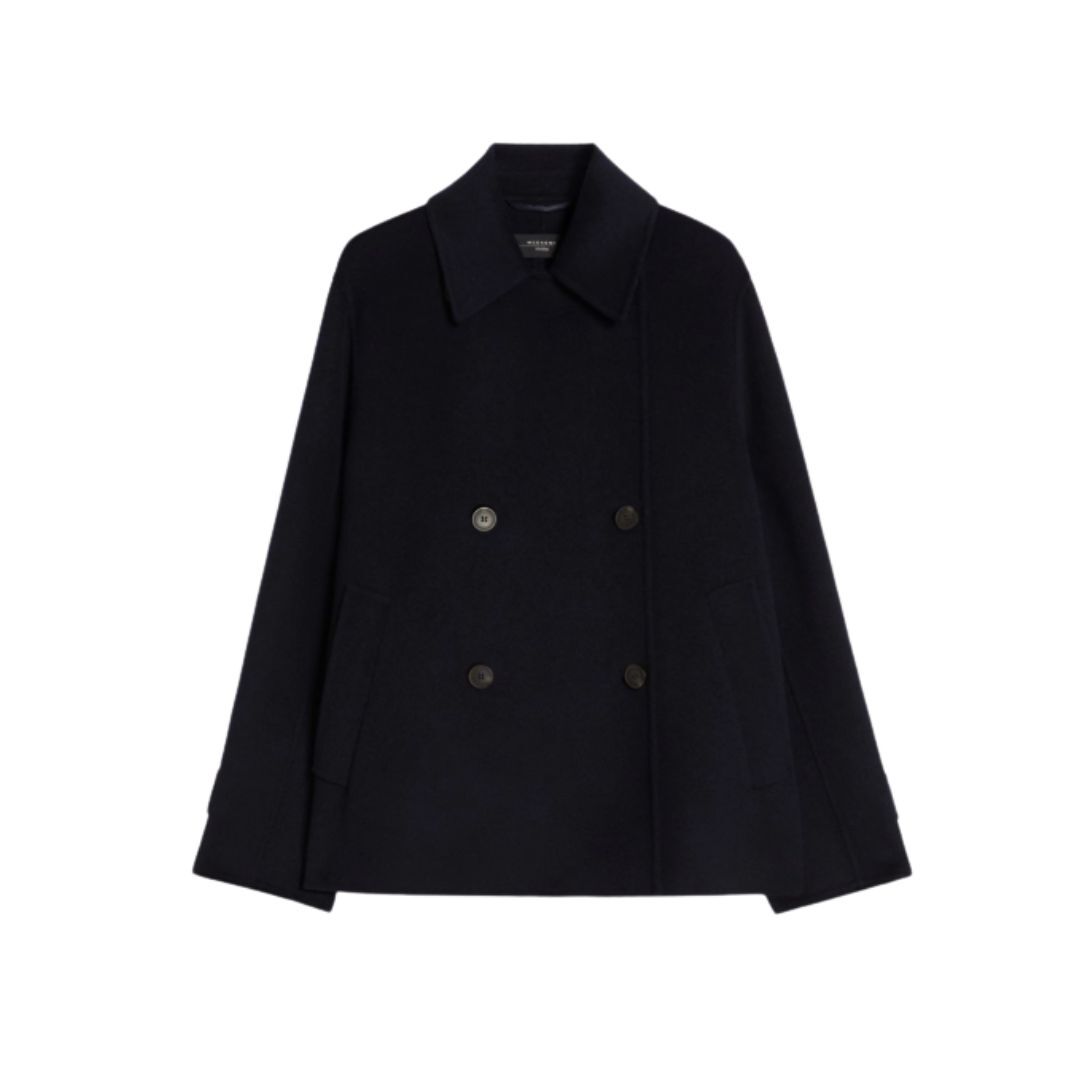 1FF0101-582 [MAX MARA WEEKEND] Double-Breasted Wool-Blend Pea Coat Navy (SS26) #2615081051600 WKDFANTINO-045 (C-EU-E)