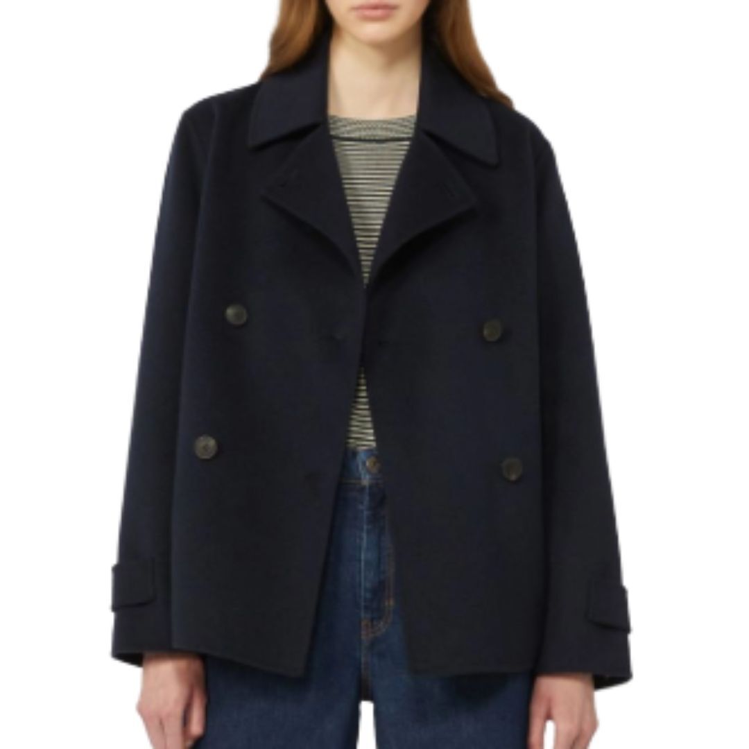 1FF0101-582 [MAX MARA WEEKEND] Double-Breasted Wool-Blend Pea Coat Navy (SS26) #2615081051600 WKDFANTINO-045 (C-EU-E)