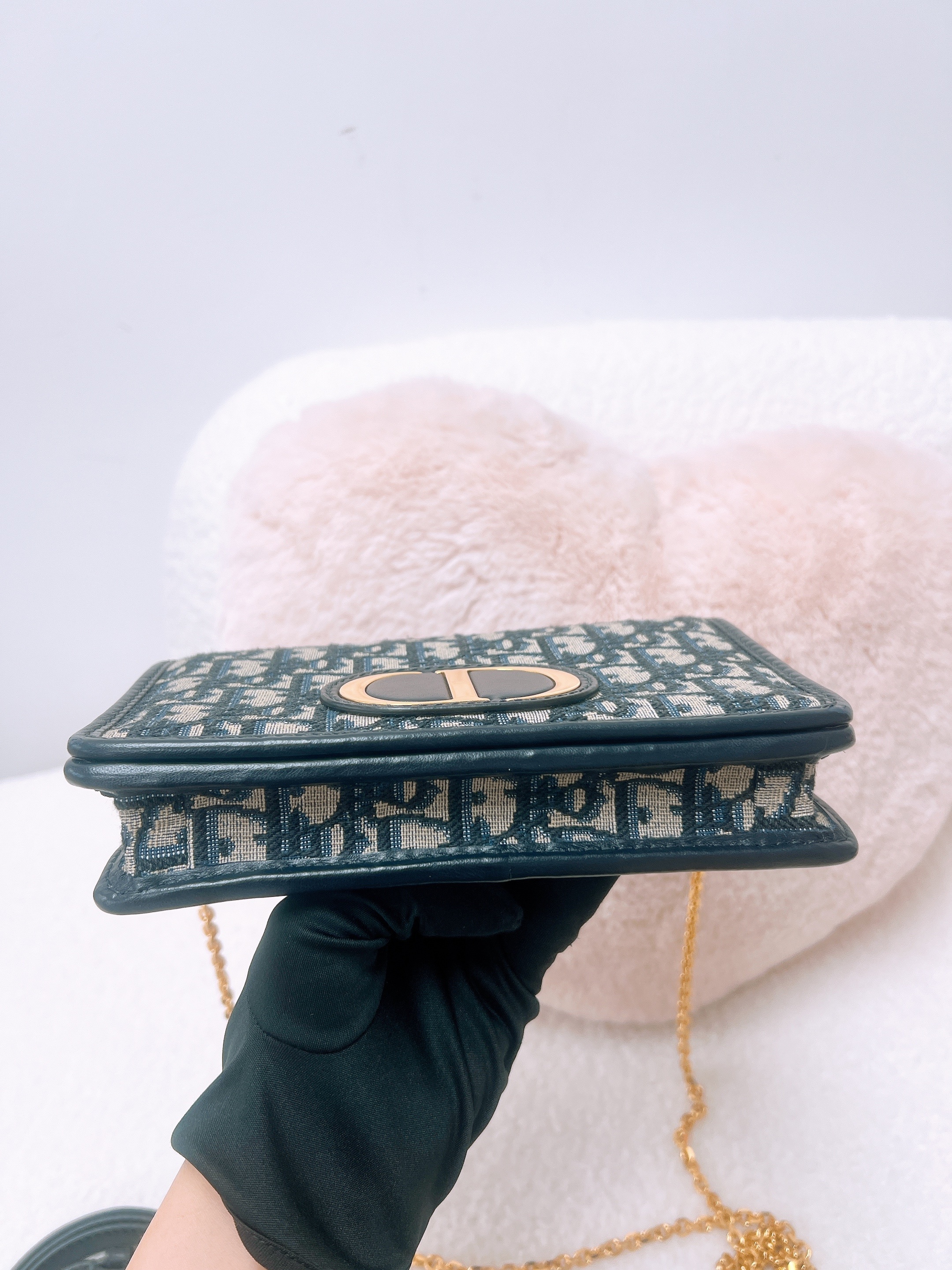 Dior 30 montaigne 2-in-1 belt bag/ woc (blue oblique)