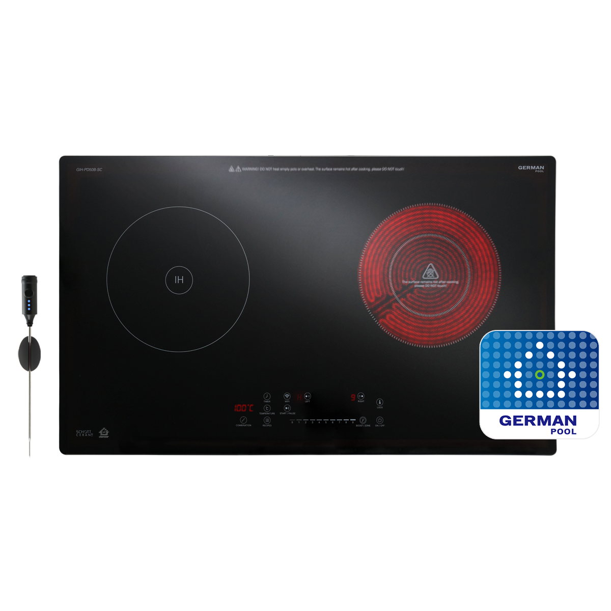 德國寶WiFi智能雙頭電磁電陶爐 GIH-PD50B-SC 實拍