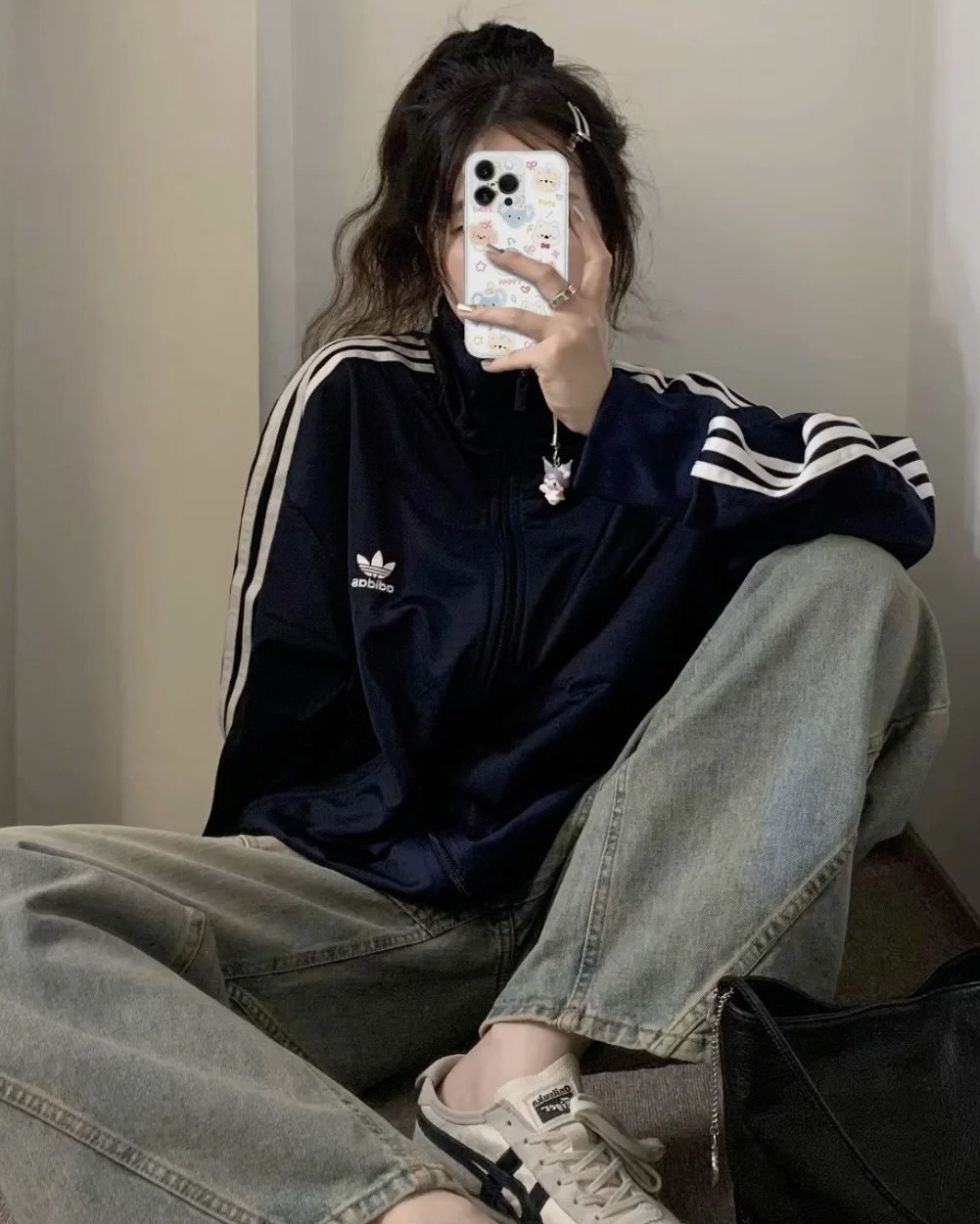 <明星同款> Adidas Originals Firebird Adicolor Sport 立領 運動 外套 深藍