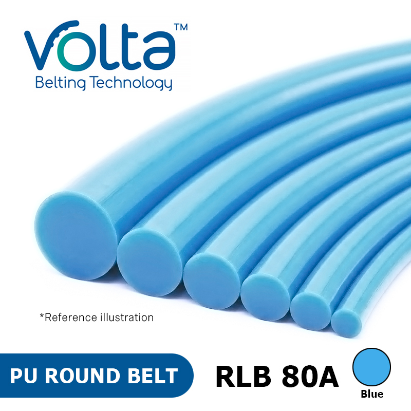 Volta PU Round belt - RLB 80A Blue