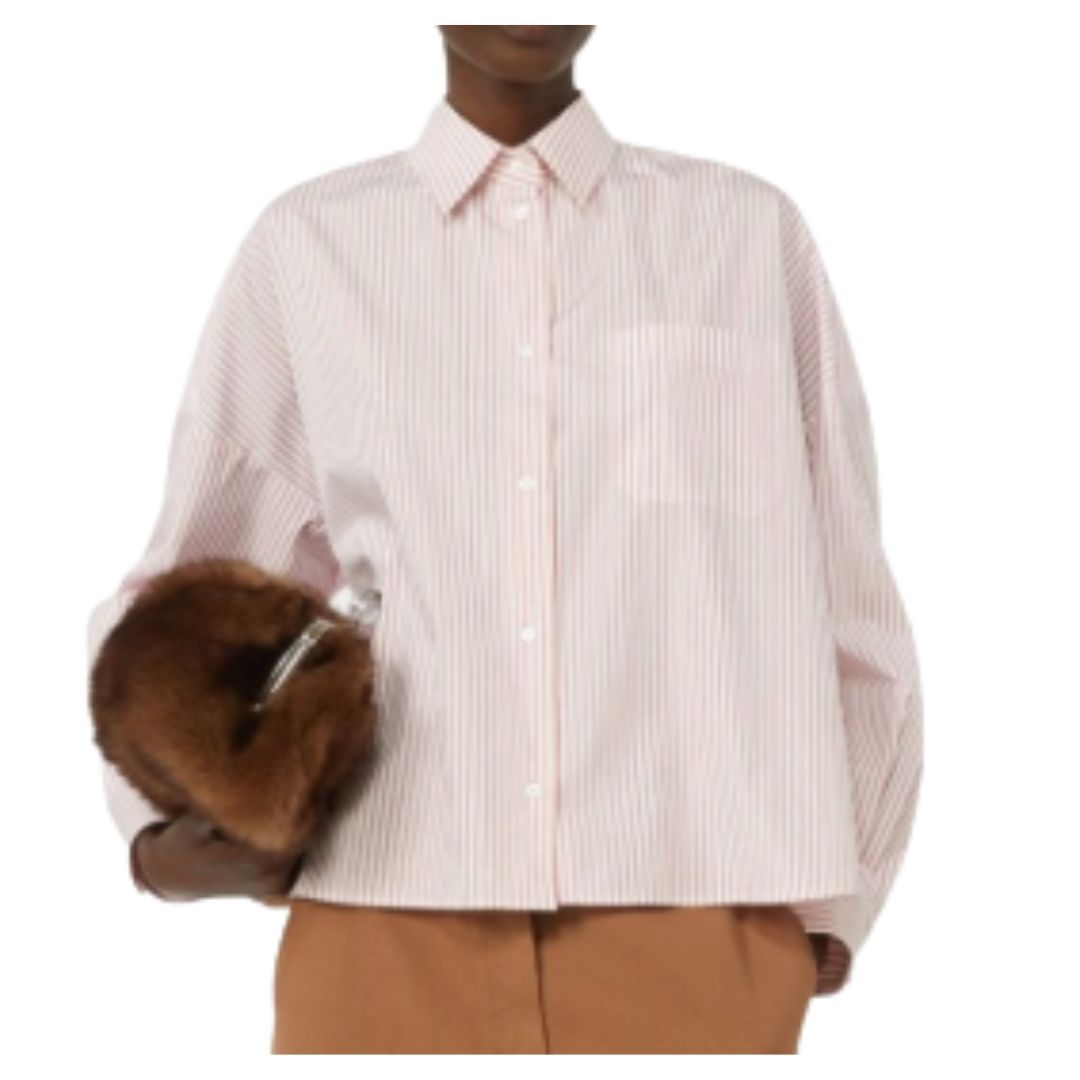 1FF0101-583 [MAX MARA WEEKEND] Oversized Cotton Shirt Pink (SS26) #2615111031600 WKDAUREO-051 (C-EU-E)