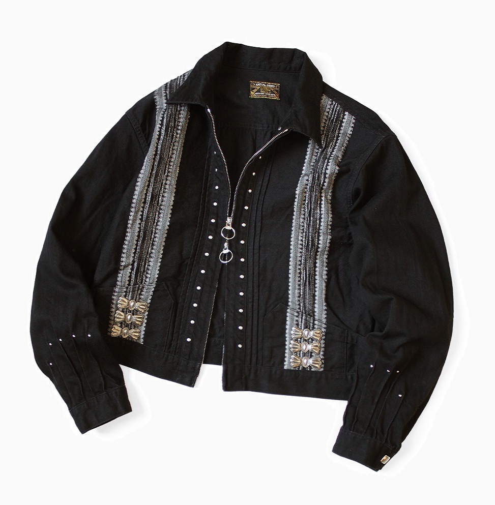 KAPITAL 2026 12oz ARROW PATTERN Jacquard DENIM DRIZZLER JACKET - PRE ORDER ITEM (預訂中)