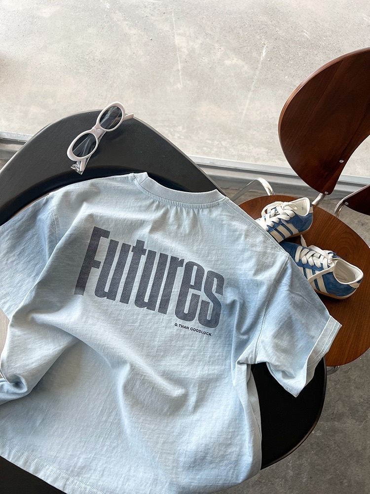 漸層藍寬鬆上衣