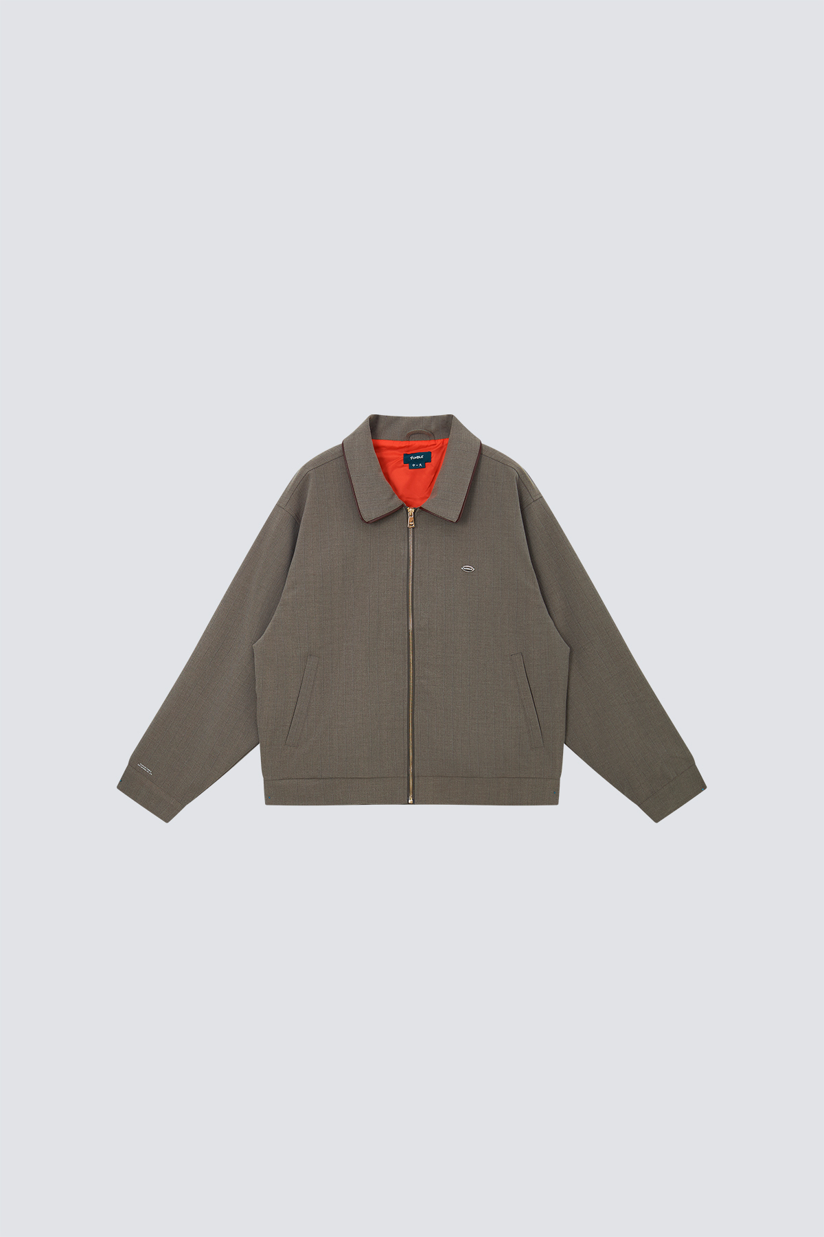 Short Herringbone Workwear Jacket | Khaki｜Hong Kong Original Design