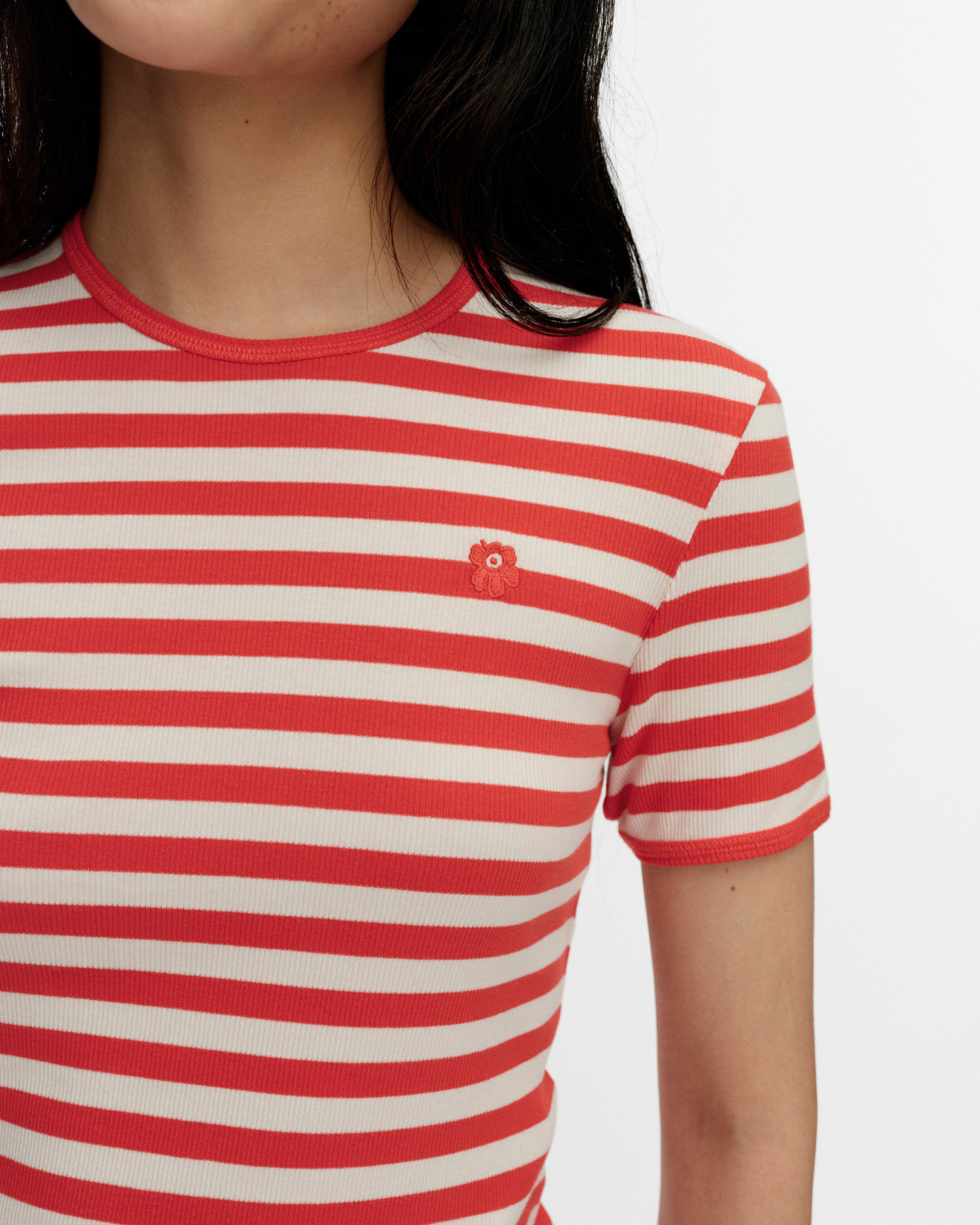 Kukkea Tasaraita Unikko 短袖條紋T恤