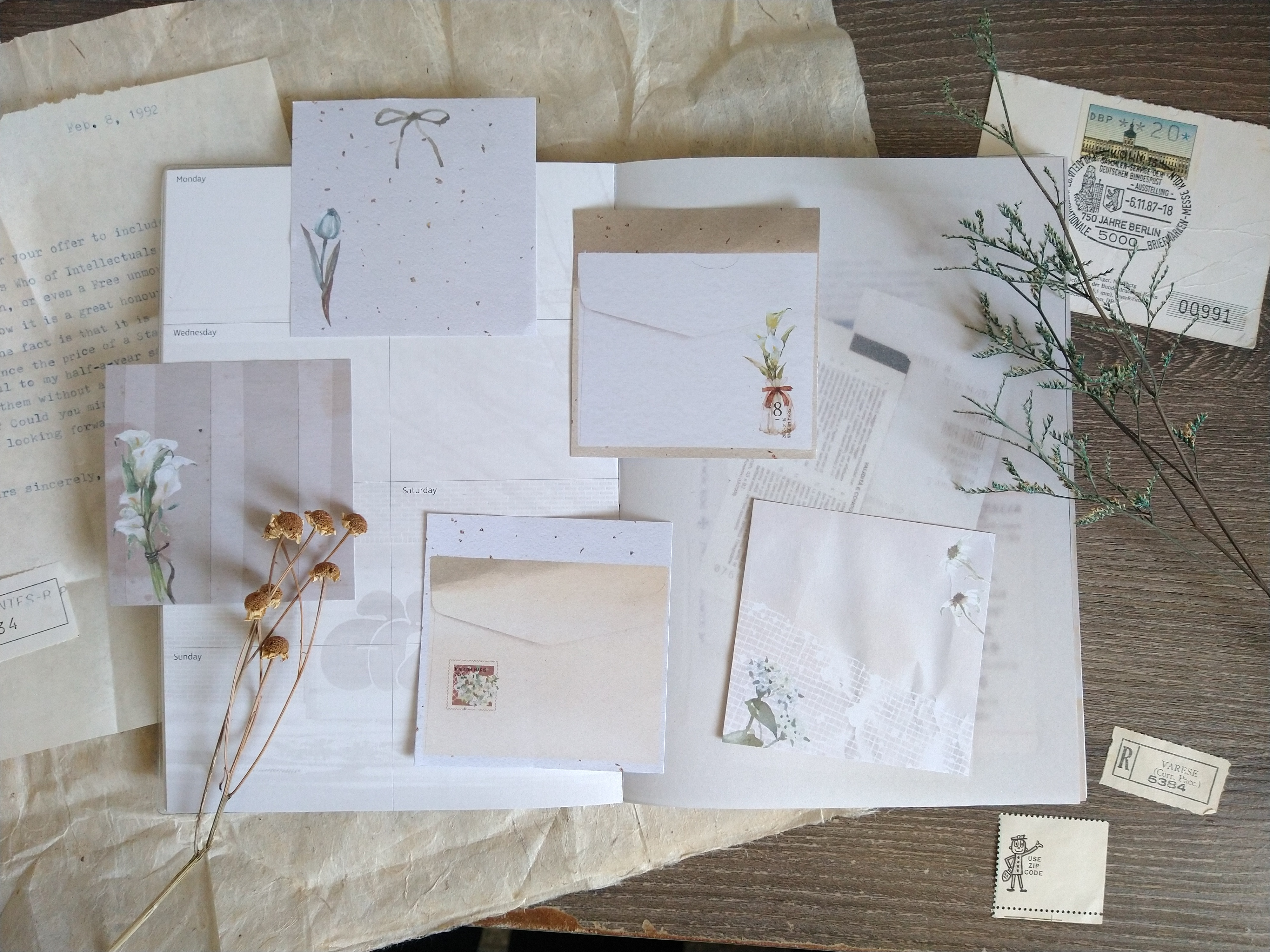 無色綻放．海之花房 方形便條紙