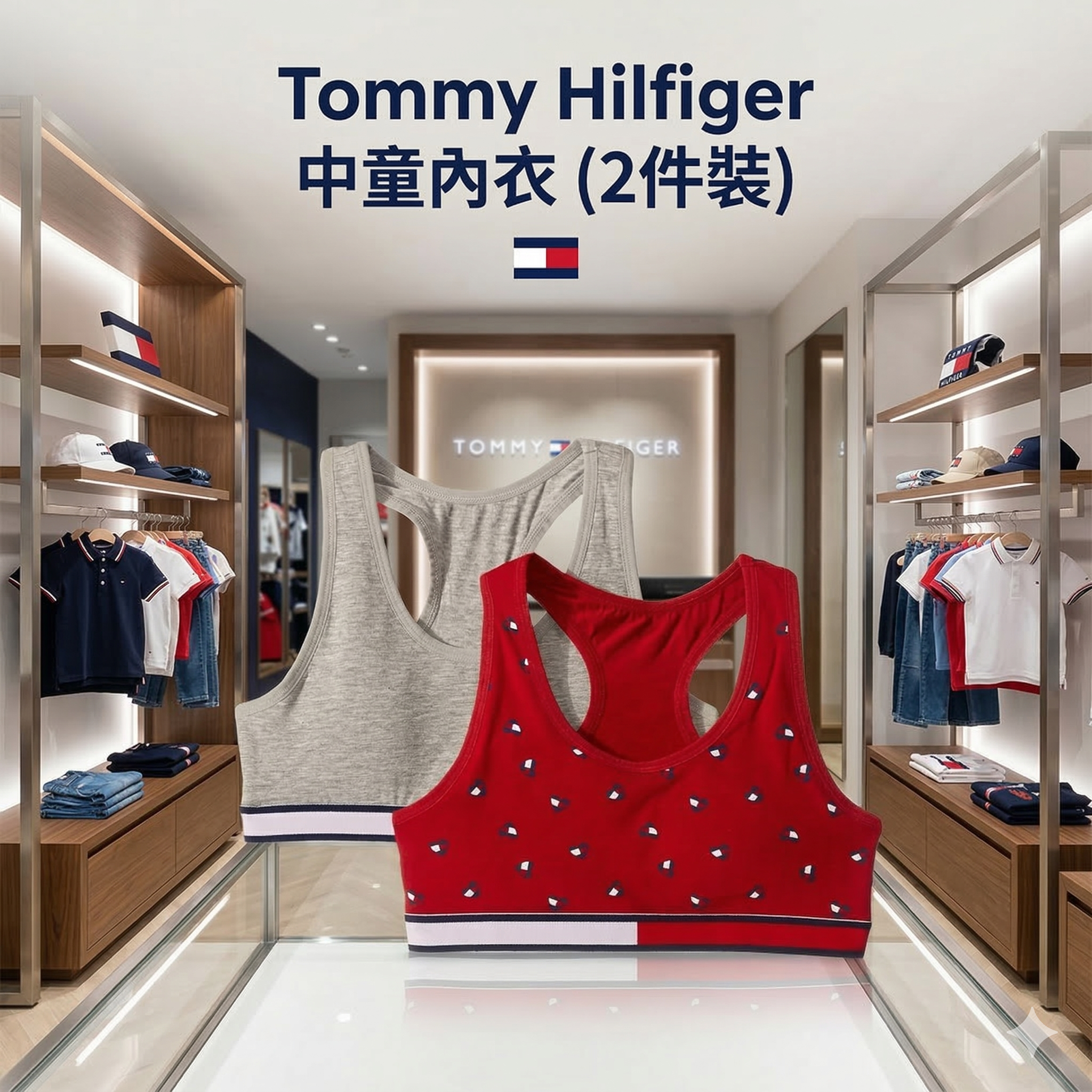 【現貨】Tommy Hilfiger Z20894 中童內衣 (2件裝)