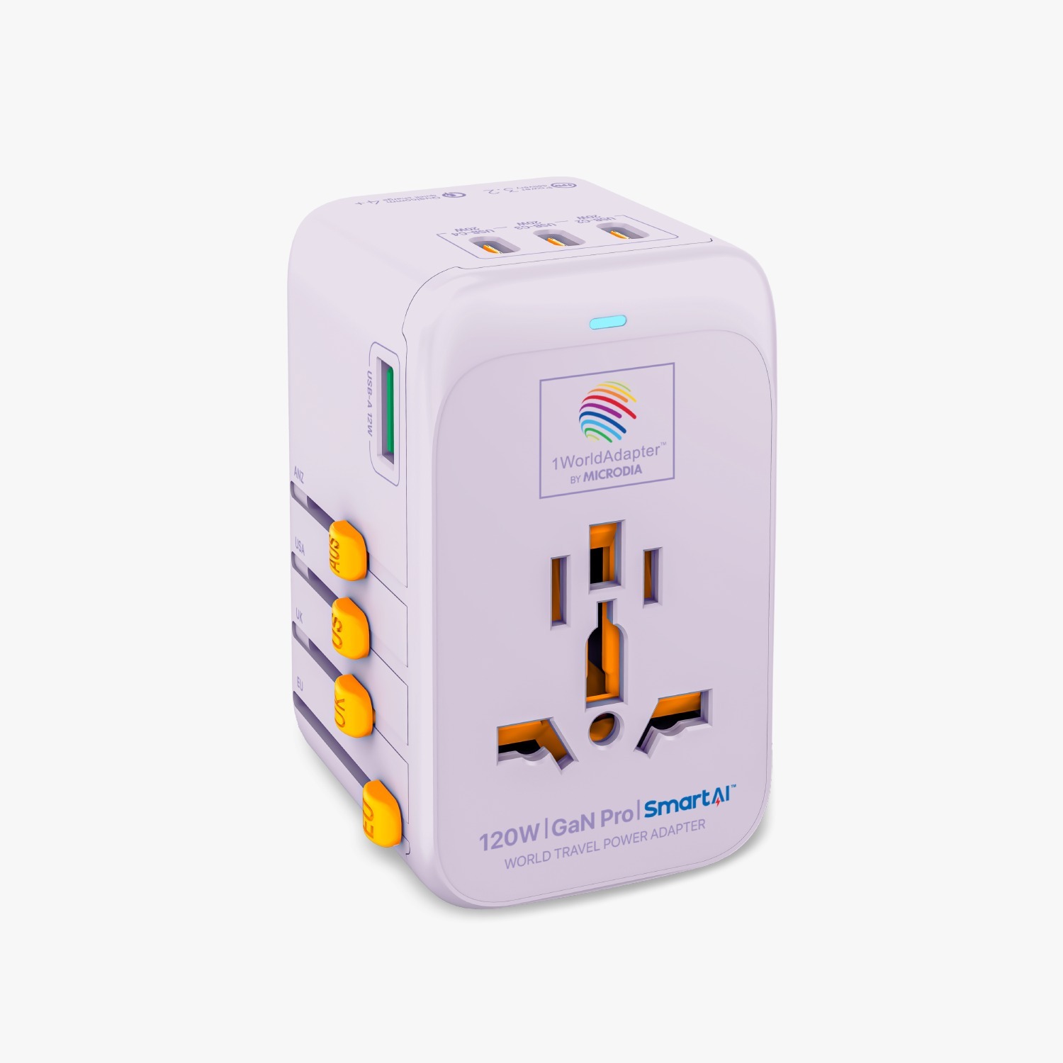 MICRODIA 1World Adapter PD120W GaN Pro 旅行充電器