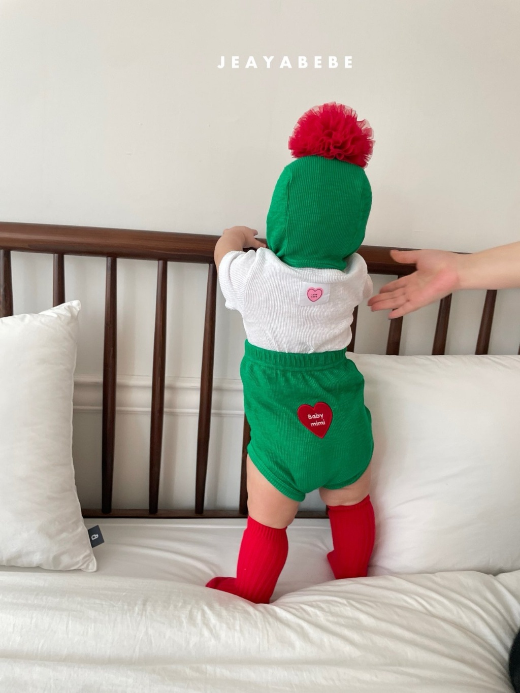 正韓夏Jeaya 夏季西瓜配色帽子+褲子