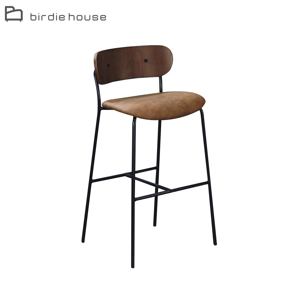 柏蒂家居-威森工業風皮面吧台椅/吧檯椅/休閒高腳椅/單椅