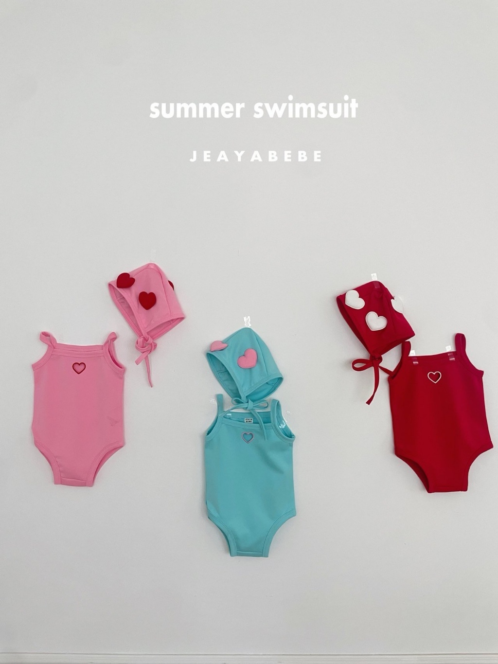 正韓夏Jeaya 三色鏤空愛心泳衣