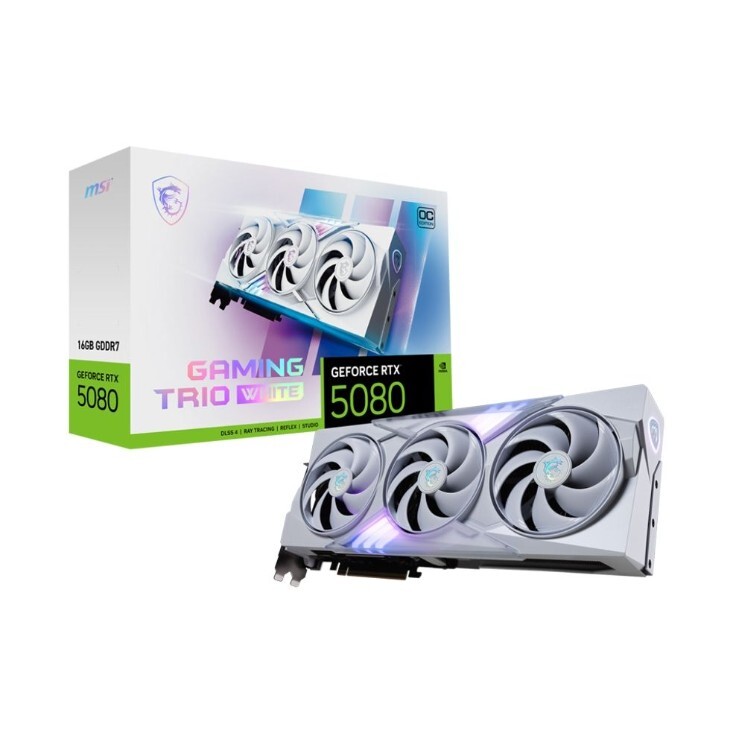 MSI 微星 GeForce RTX  5080 16G GAMING TRIO OC WHITE 顯示卡 (三風扇/註冊五年保/白色/長33.8cm)