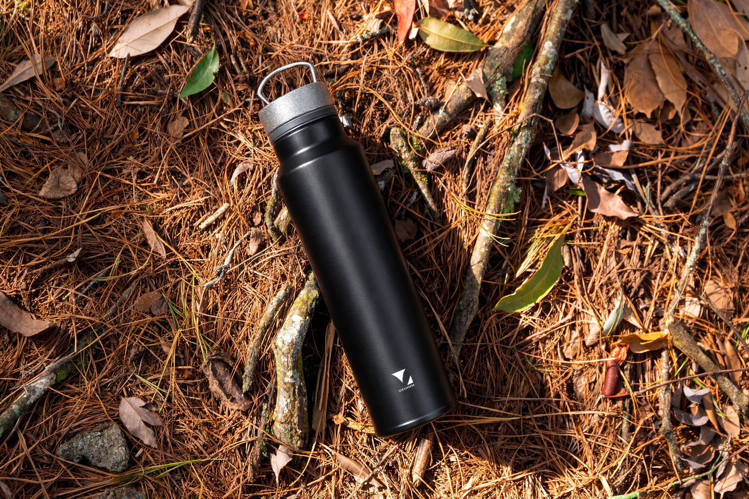 鈦輕瓶220｜鈦黑系列｜鈦蓋+濾網中蓋