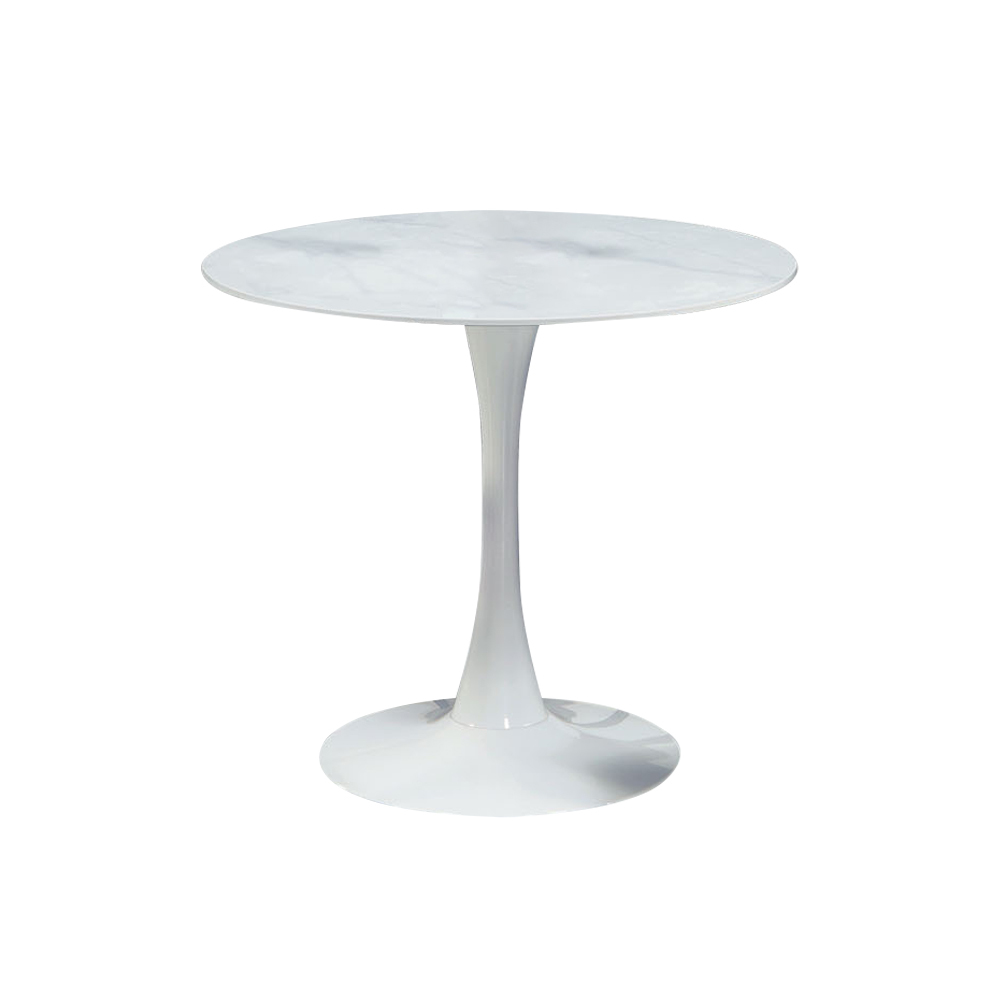 柏蒂家居-亞可2.7尺圓型岩板餐桌/休閒桌/洽談桌/小圓桌