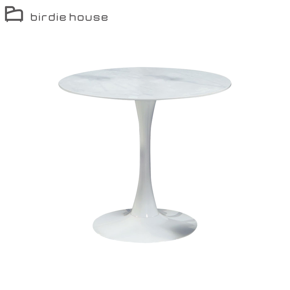 柏蒂家居-亞可2.7尺圓型岩板餐桌/休閒桌/洽談桌/小圓桌