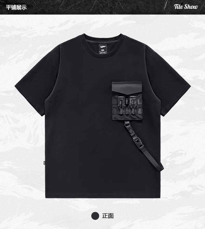 𝙏𝙀𝘾𝙃𝙒𝙀𝘼𝙍 戰術黑色機能口袋短袖