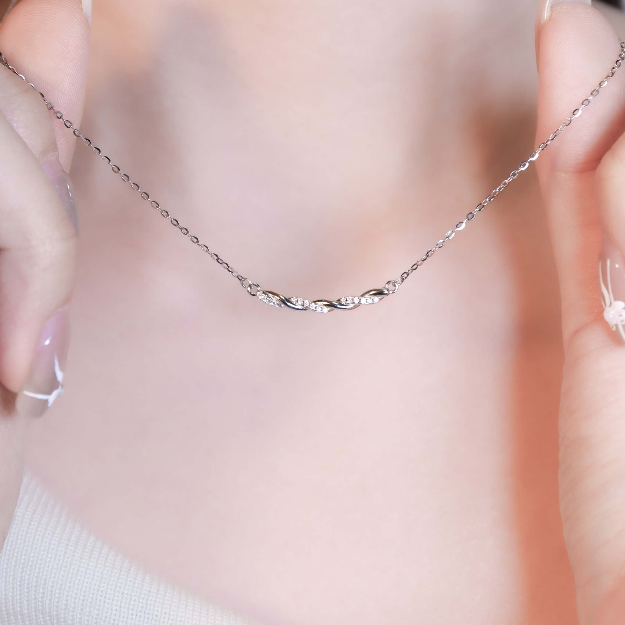 | 925純銀・白金 | 認定的人項鍊 | NE1607 |