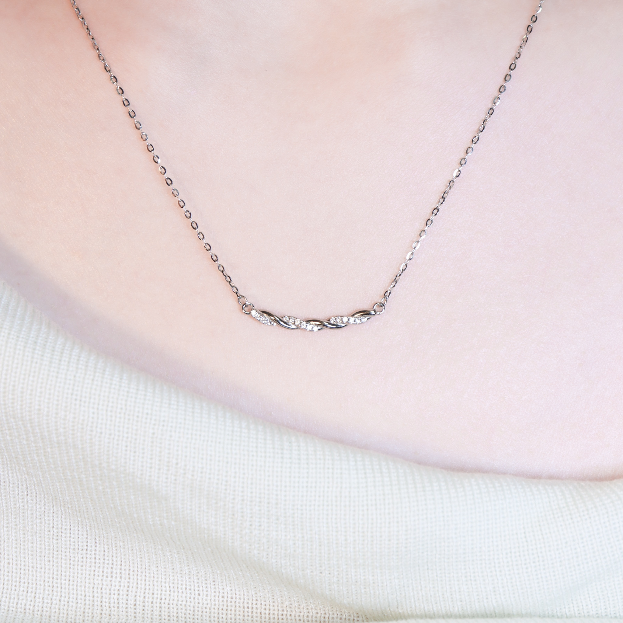 | 925純銀・白金 | 認定的人項鍊 | NE1607 |