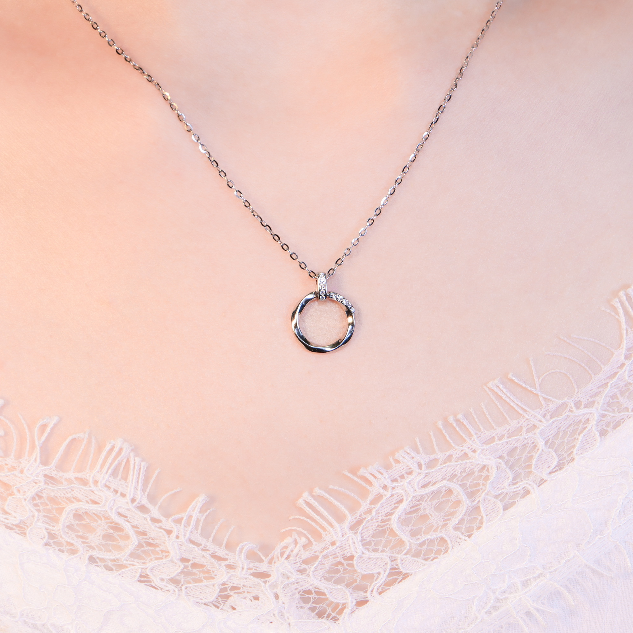 | 925純銀・白金 | 默契不分開項鍊 | NE1608 |