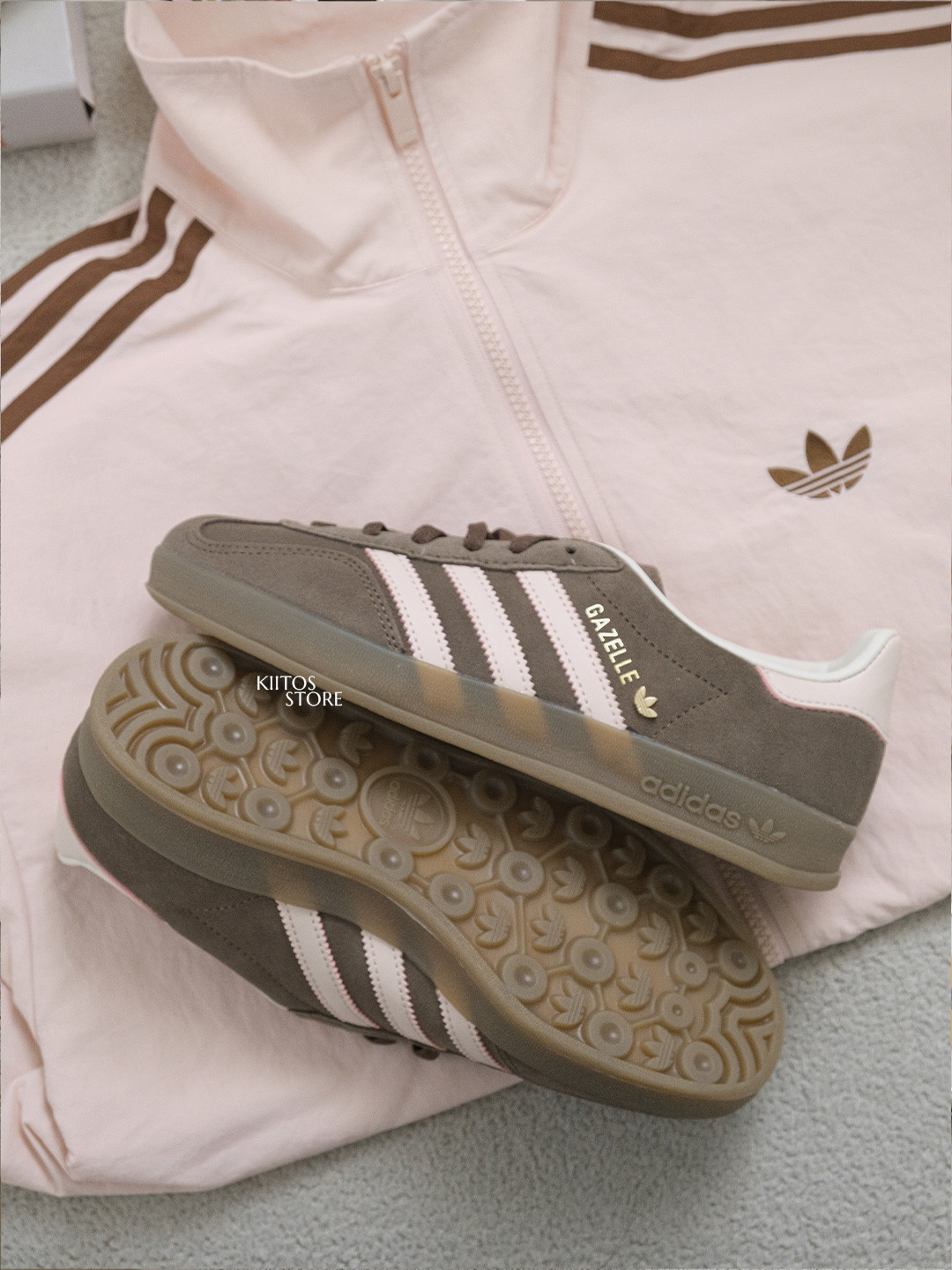 【預購】Adidas Gazelle Indoor 三葉草 立體小標 莓果布朗尼 JR2431