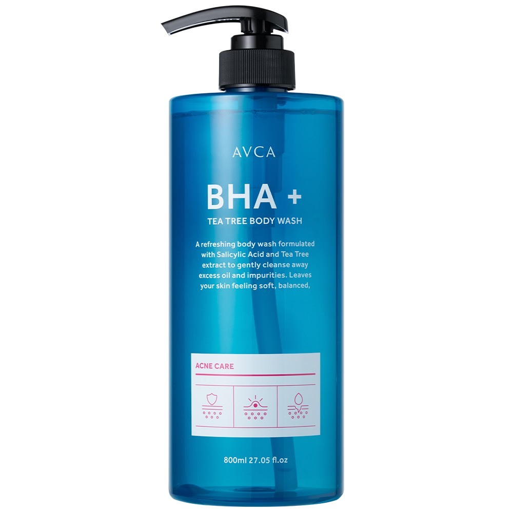 (預購商品) 韓國 AVCA BHA痘痘肌專用茶樹身體沐浴露 800ml