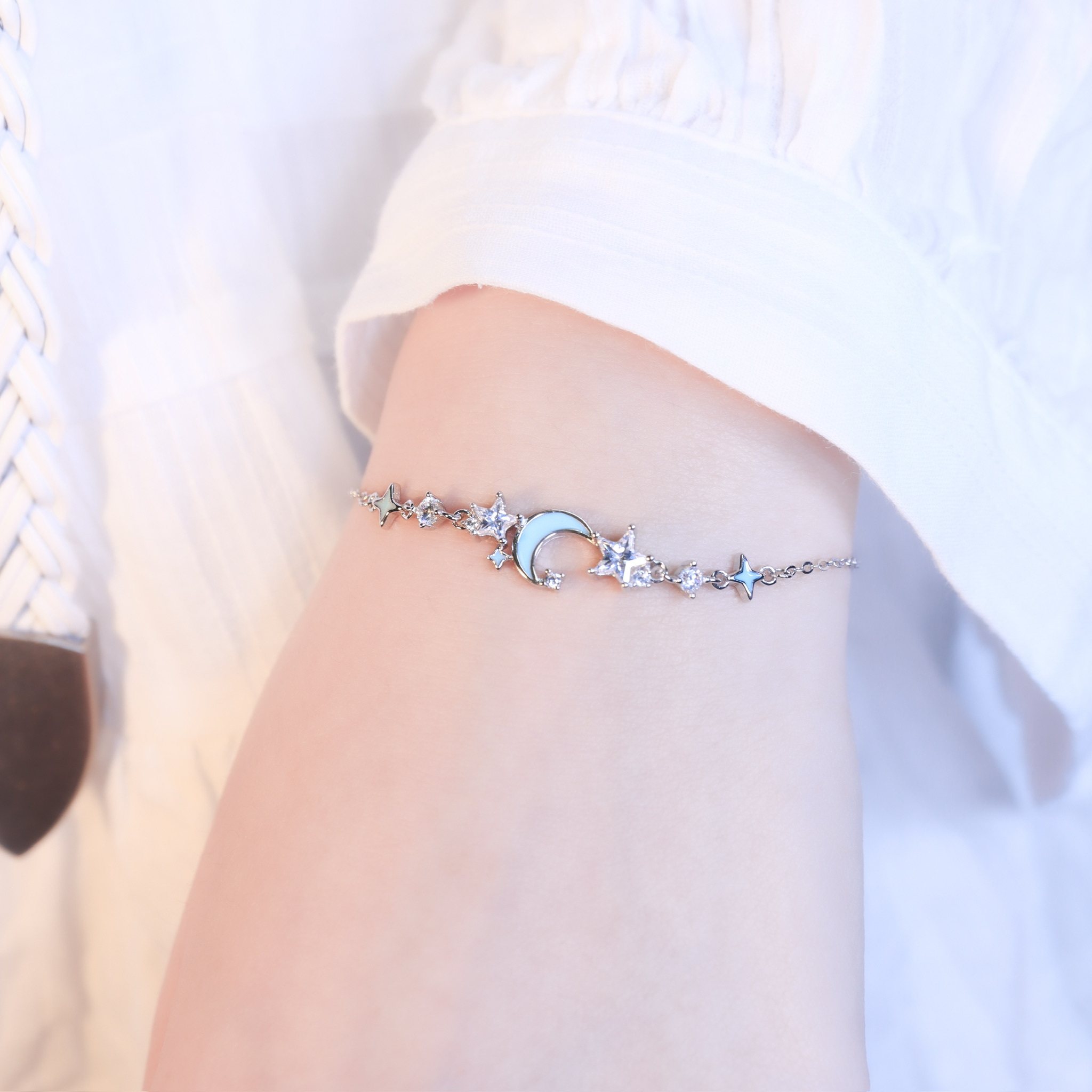 | 925純銀・白金 | 漫藍月亮小夢之境手鏈 | BR1513 |