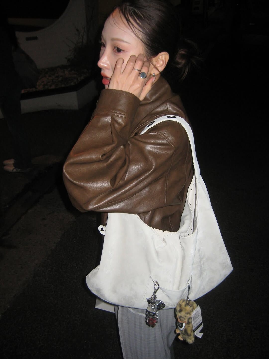 【預購】韓國代購 Leterie 春季新款 BUCKLE REVERSIBLE SHOULDER BAG 棉花糖色 雙面反轉肩背包 波點