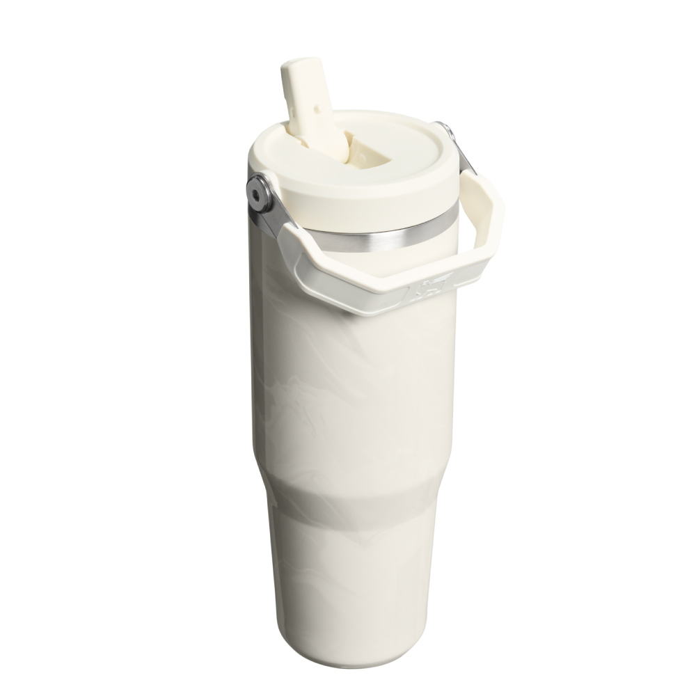 STANLEY 經典系列 IceFlow 手提吸管杯2.0 0.88L / 雲石白