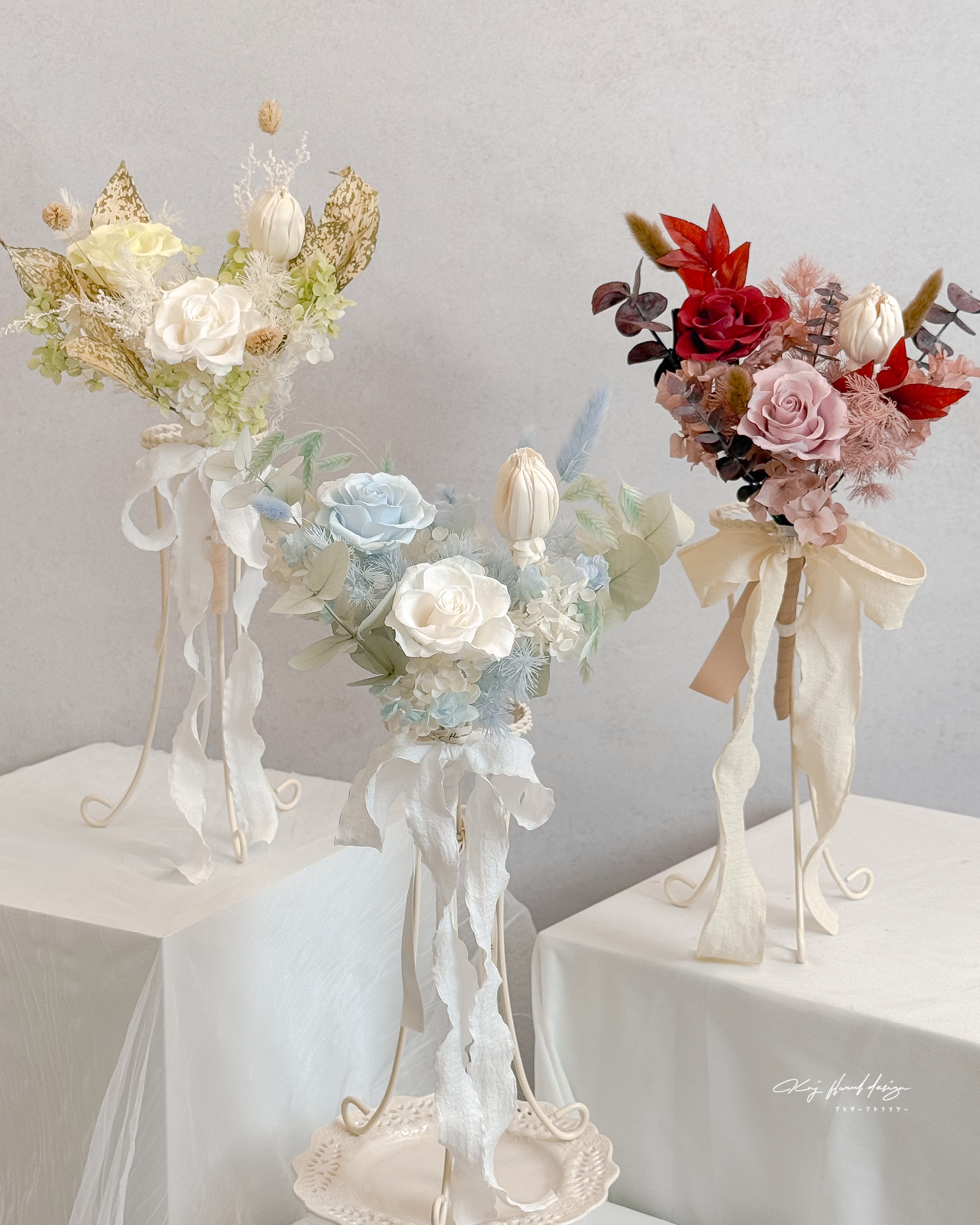 登記款永生玫瑰手捧花（3色）