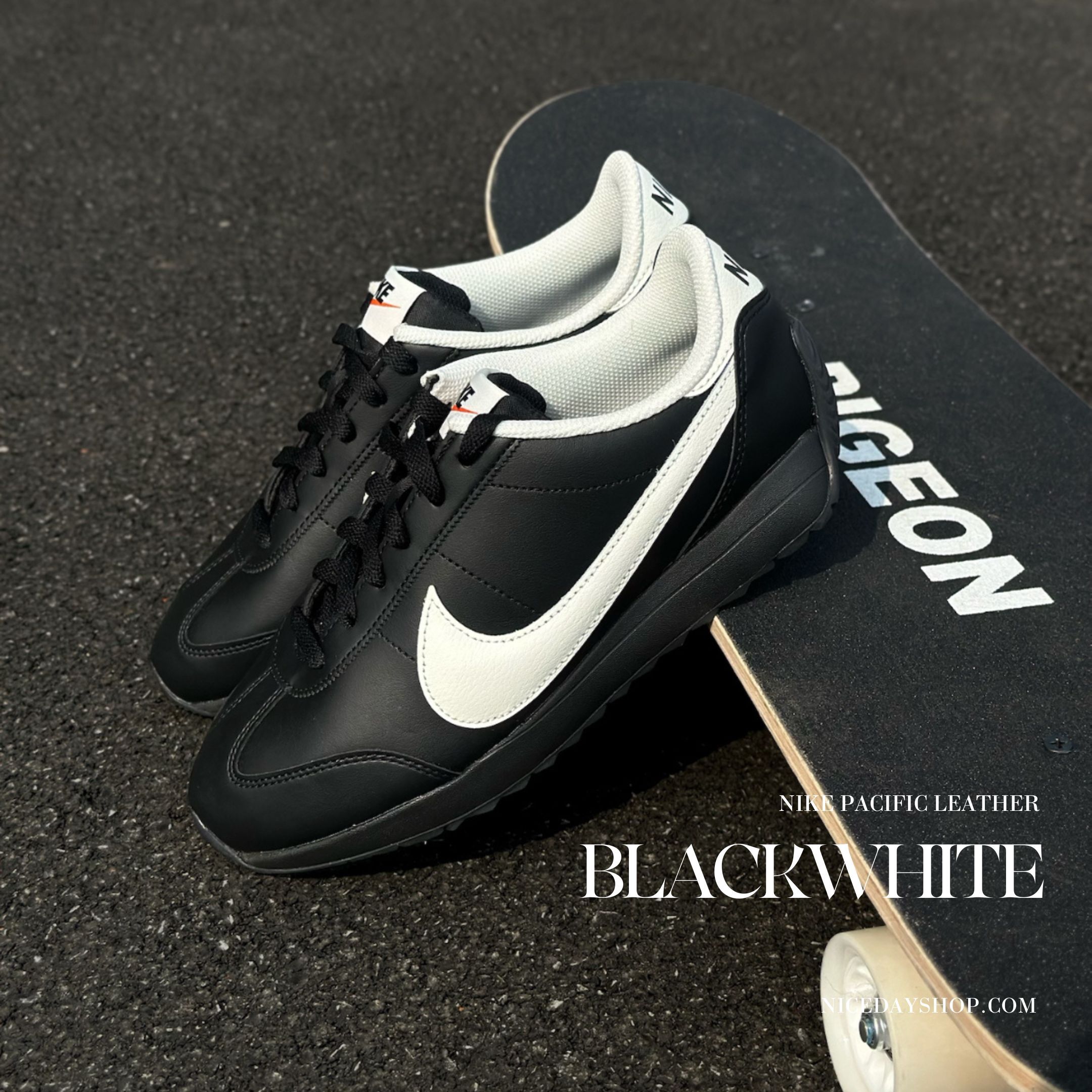 NICEDAY 代購 Nike Pacific Leather 黑白 復古 熊貓 阿甘 女鞋 HV6430-003