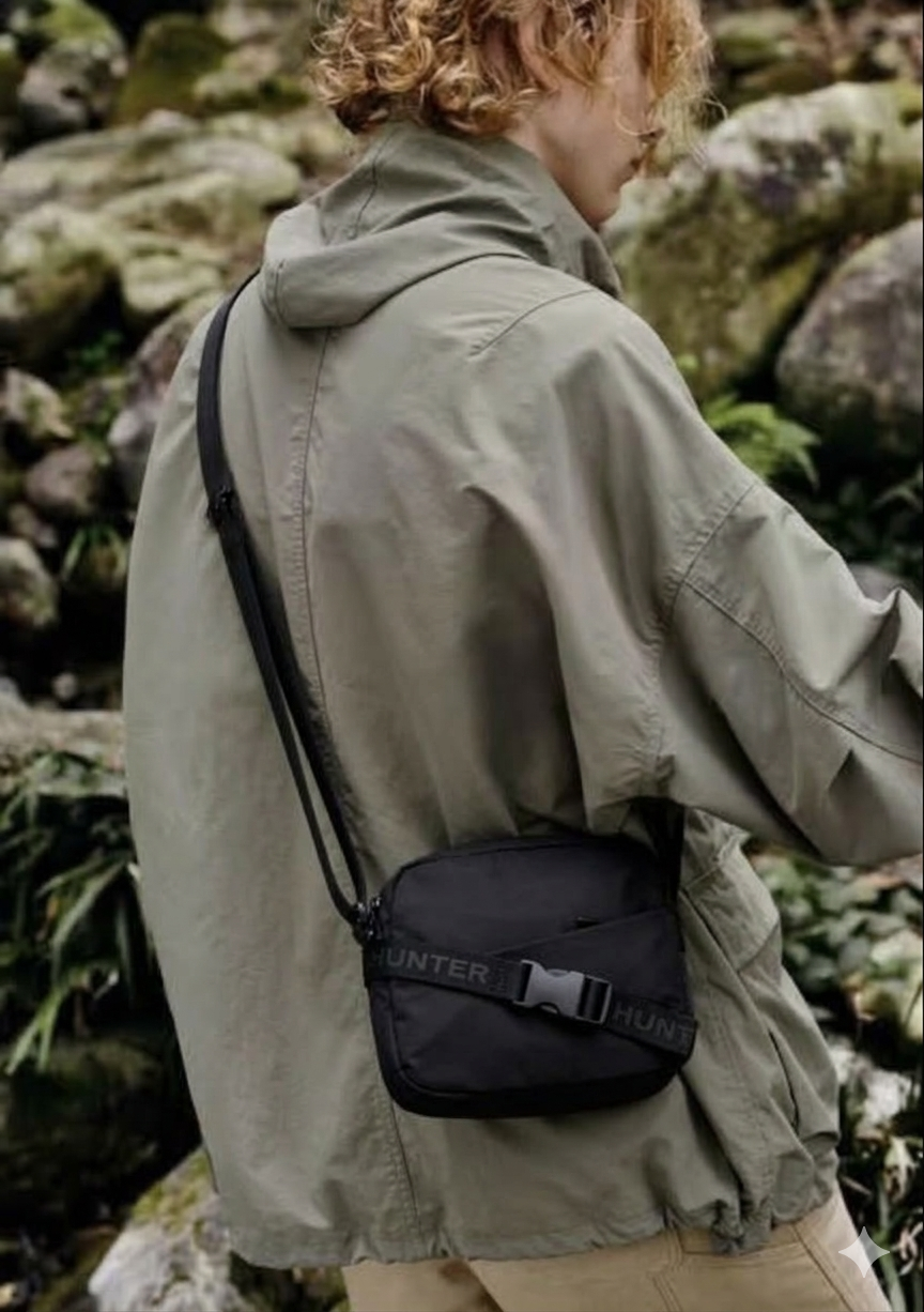 【預購】HUNTER H031403 經典防潑水圓弧斜揹包