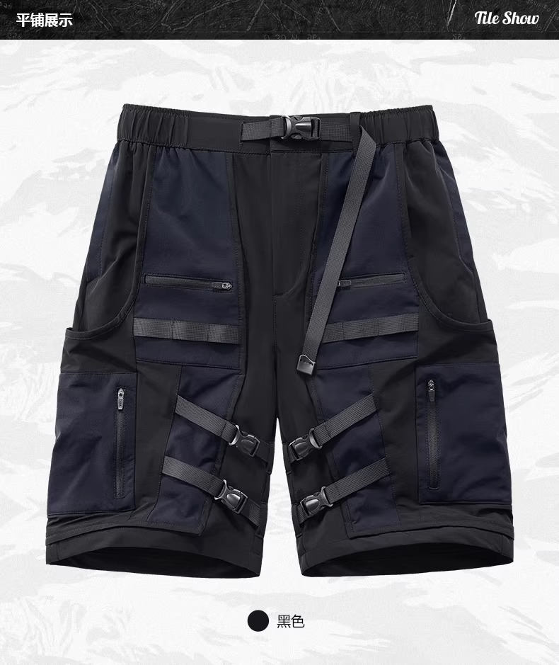 𝙏𝙀𝘾𝙃𝙒𝙀𝘼𝙍 傘兵拼接撞色機能工裝短褲