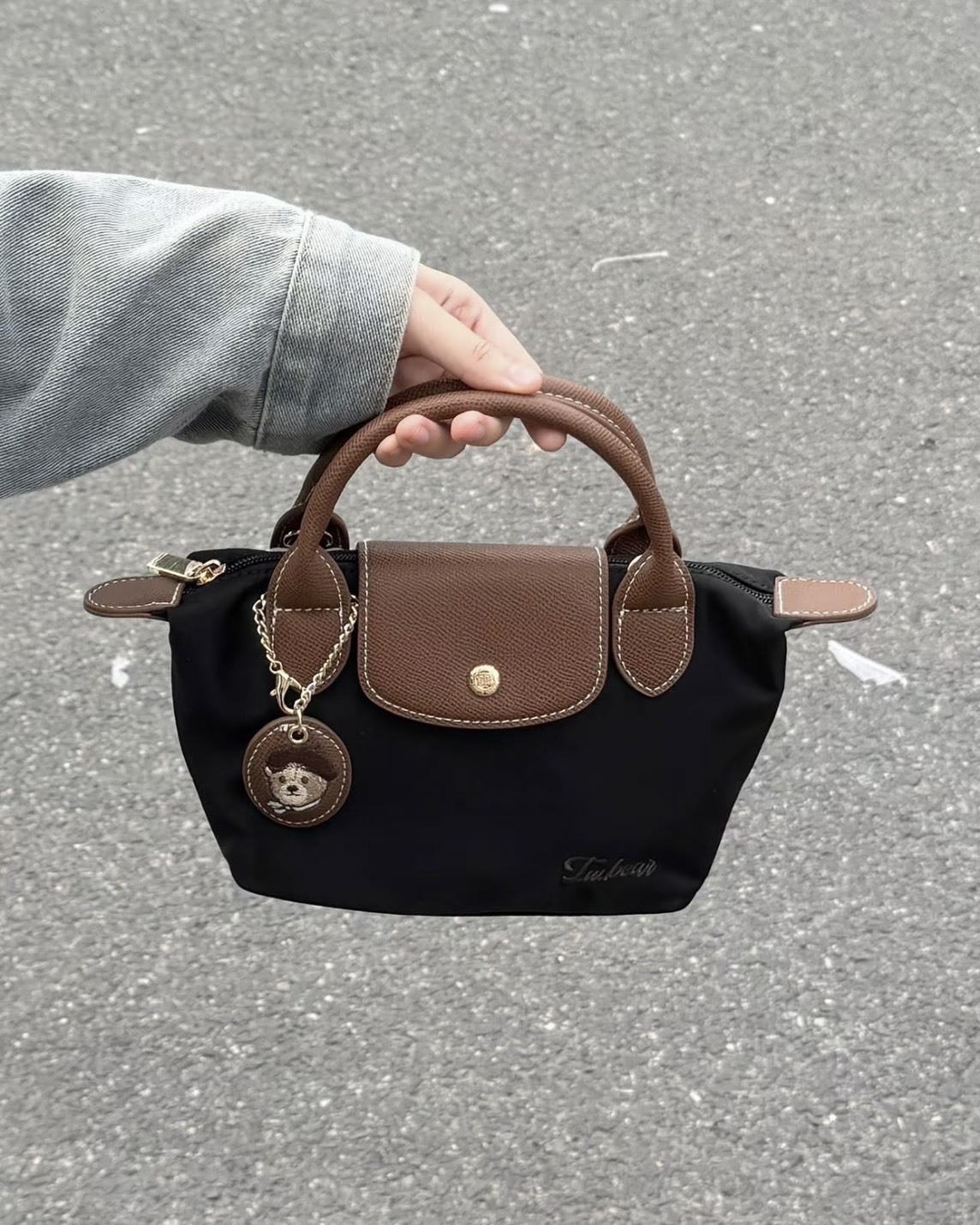 <首日免運>Teenie Weenie 托特 小包 尼龍 拼接 小熊 水餃包 5色