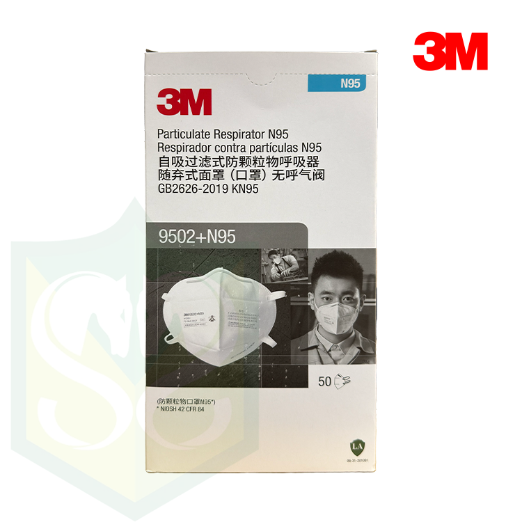 3M™ 9502+N95 拋棄式顆粒物防護口罩 (50隻/盒)