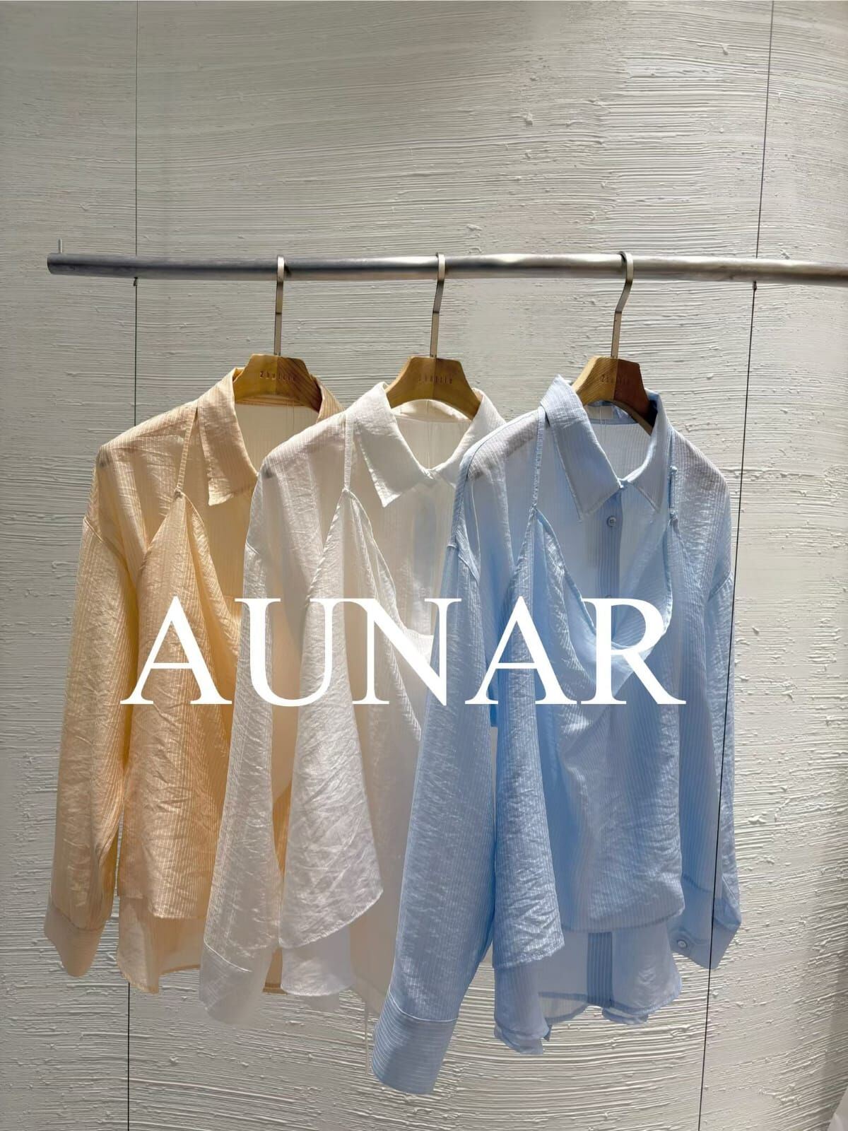 2B6005 法式暗紋掛脖長袖恤衫