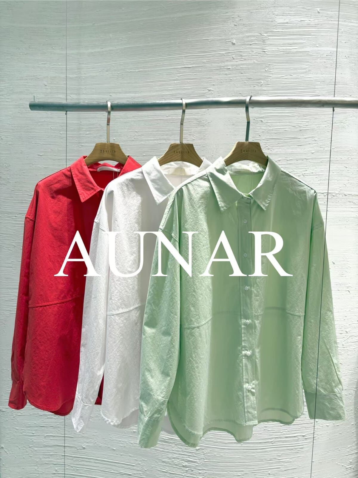 2B6007 橫車線圓邊鮮色恤衫