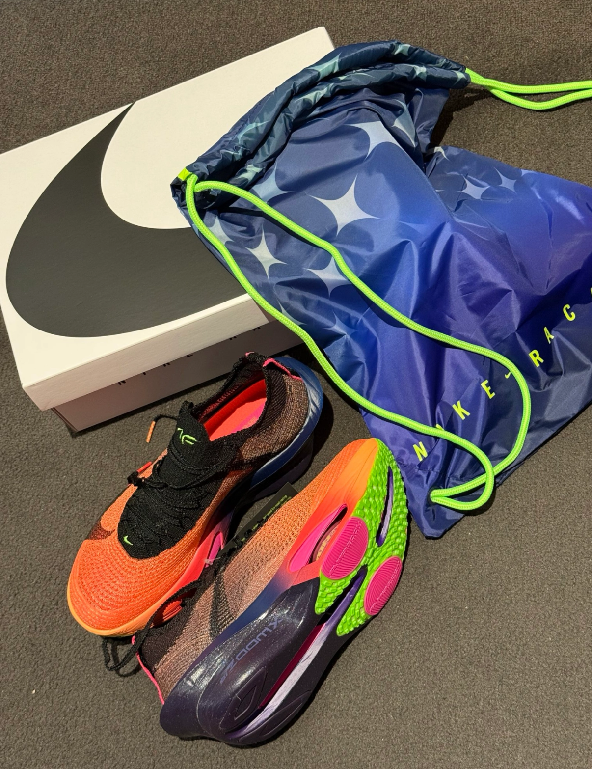 男鞋 NIKE AIR ZOOM ALPHAFLY NEXT% 3 'GLAM' 橘黑 碳纖維 輕盈 緩震 透氣 慢跑 運動鞋【IO9573-800】