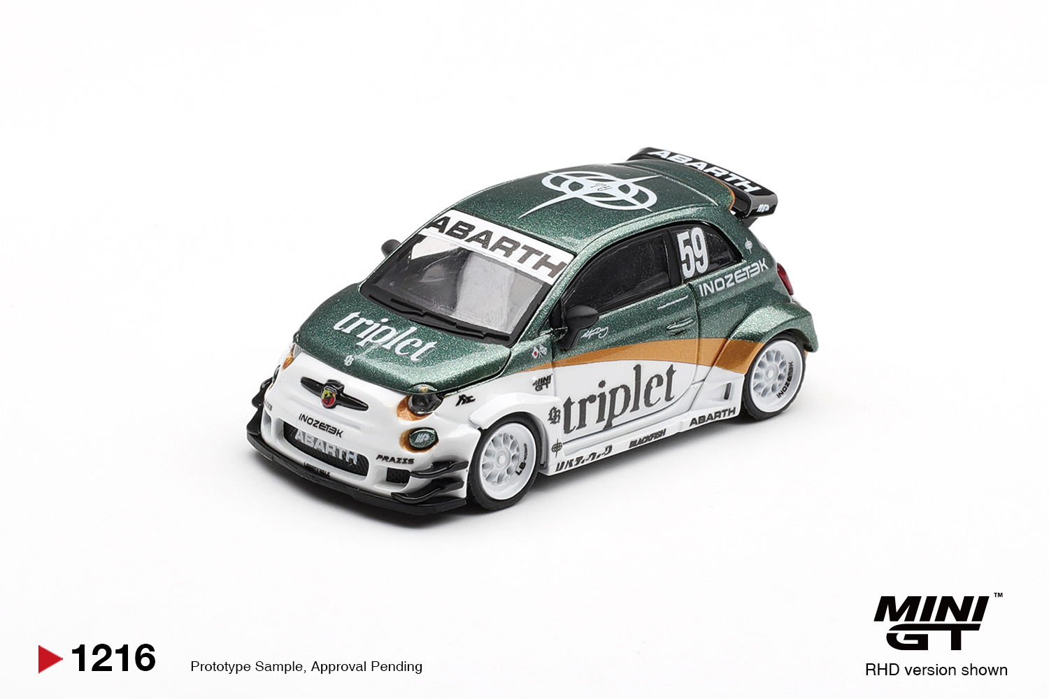 預訂:1/64 MINI GT Abarth 595 LB-WORKS  TY Edition (MGT01216-R)