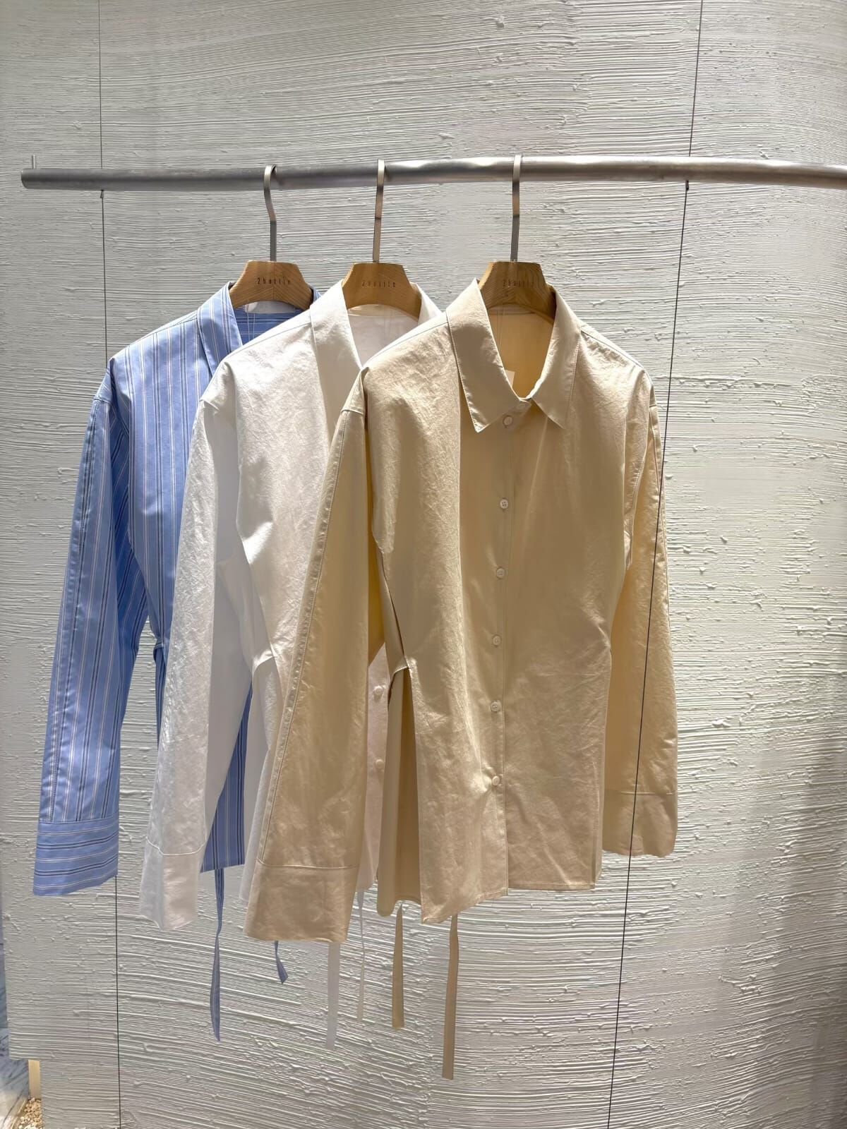 2B6009 日常收腰綁帶恤衫