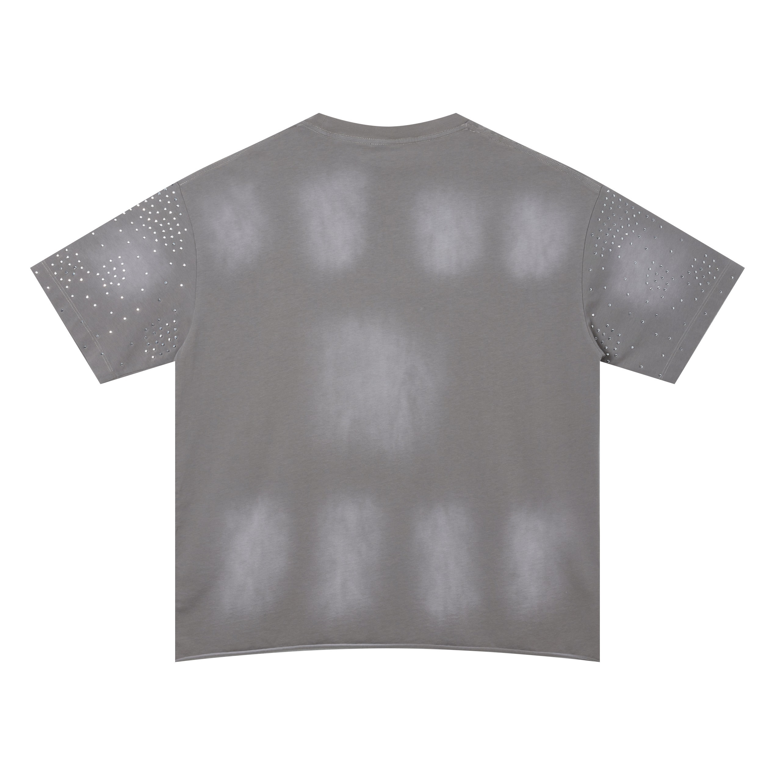 《S.V》駕照印花水鑽裝飾水洗短T