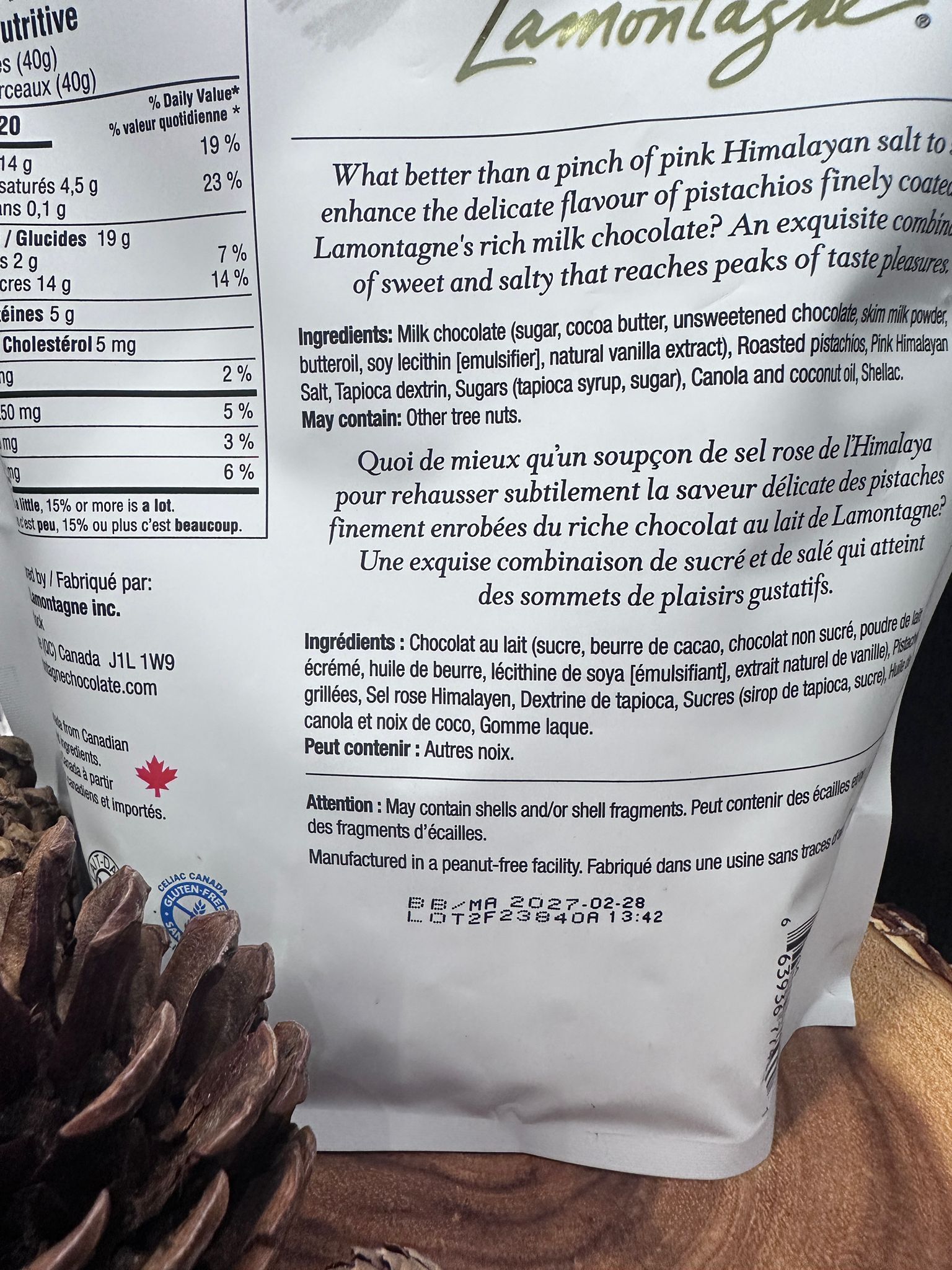 RP76 喜馬拉雅鹽牛奶開心果朱古力 500g   **到期日: 約 2027/01