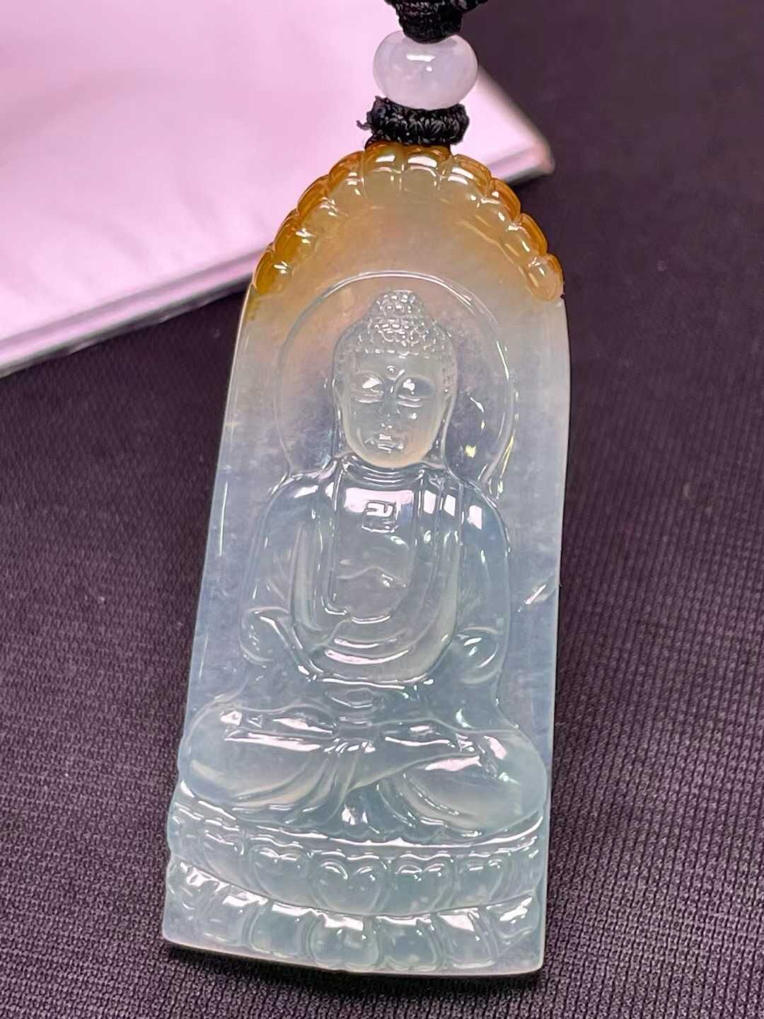 翡翠大日如來吊墜,天然翡翠A玉, 緬甸玉, Jade, Jadeite