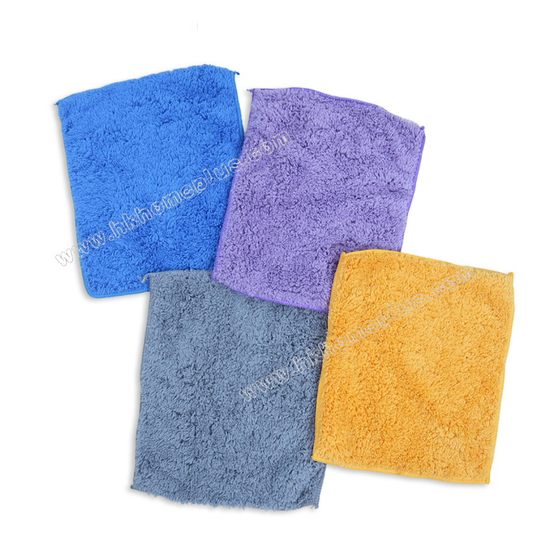 4條裝 珊瑚絨清潔用方巾