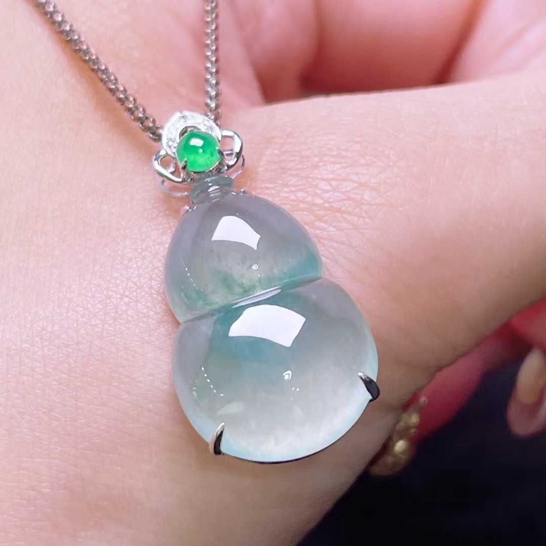 翡翠葫蘆吊墜,天然翡翠A玉, 緬甸玉, Jade, Jadeite